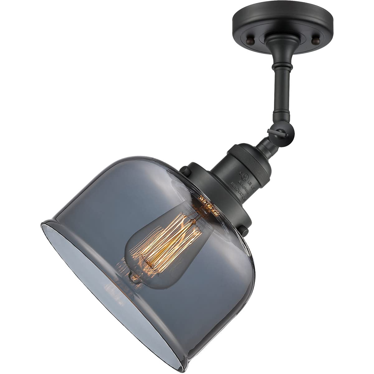 Innovations INNO203-BK-G73-LED Black LED Wall Sconce Light Fixture - Modern Indoor/Outdoor Lighting for Bedroom, Hallway, Porch & Patio