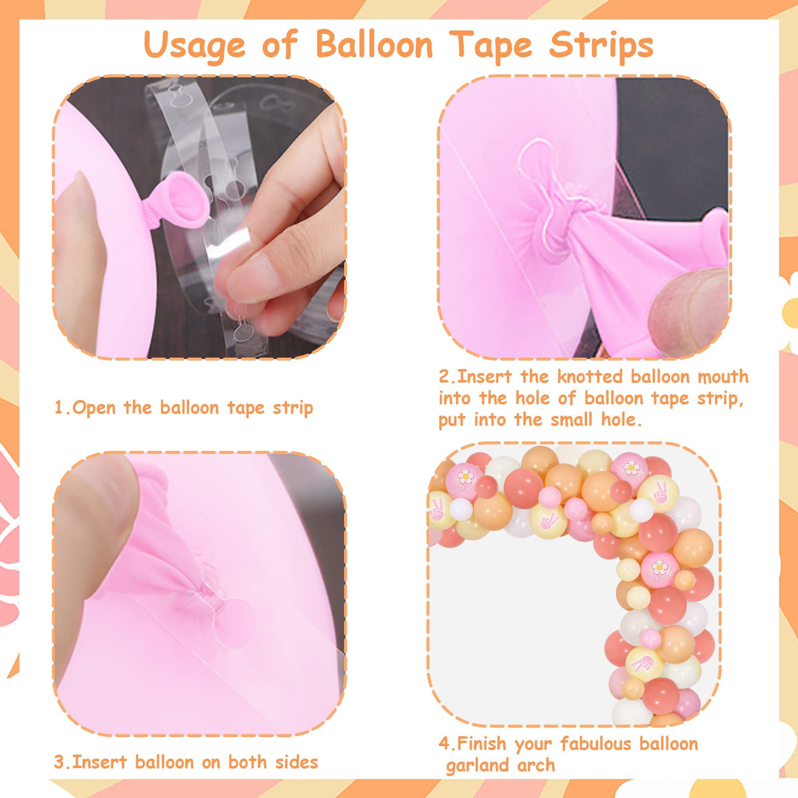 Cheereveal Young Wild and Three Birthday Decorations - Groovy 3rd Birthday Party Supplies Kit with Balloon Garland, Backdrop & Tablecloth | Perfect for Hippie Themed Birthday Celebrations, Baby Showers & Boho Decor
