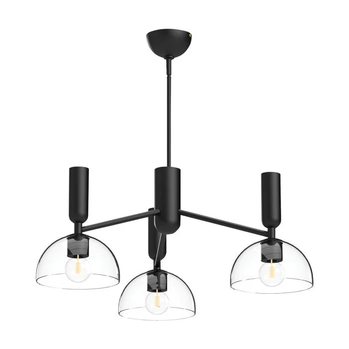 Alora Mood Jude 3-Light Chandelier in Brushed Gold & Matte Black - Elegant Dining Room & Bedroom Lighting Fixture