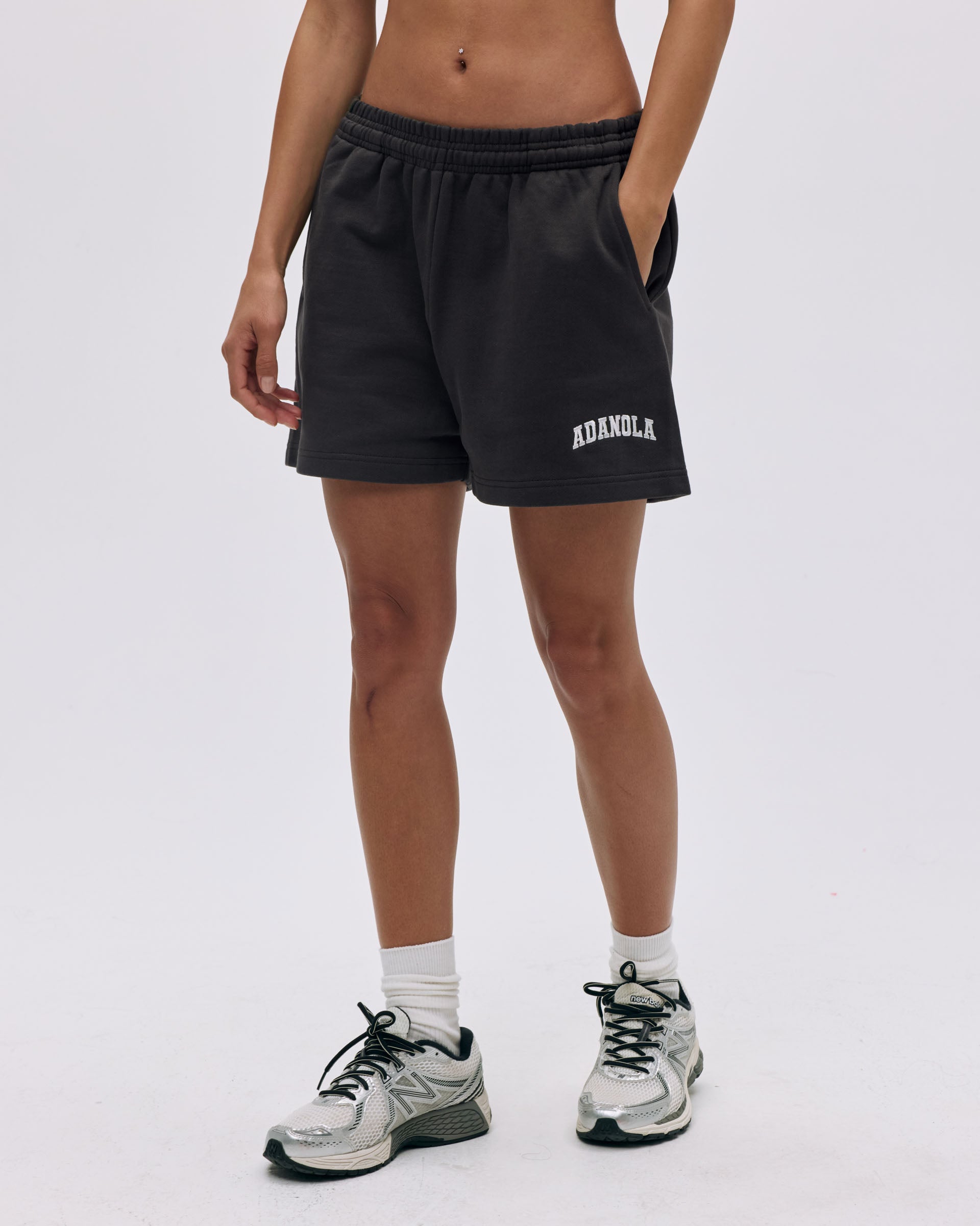 Varsity Sweat Shorts for Men & Women - Comfortable Cotton Blend Athletic Shorts in Coffee Bean & Marshmallow White - Perfect for Gym, Running, Lounge & Casual Wear