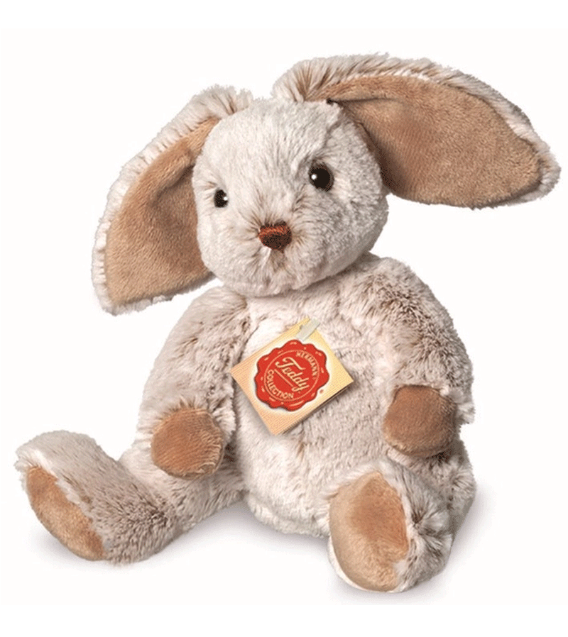 25cm Soft Plush Bunny Stuffed Animal by Teddy Hermann - Perfect for Kids' Gifts, Nursery Decor & Cuddling