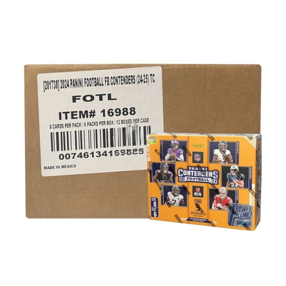 2024 Panini Contenders Football Hobby Box - 12 Box Case | NFL Trading Cards Collection for Collectors & Investors | Perfect for Fantasy Football Fans & Sports Memorabilia Enthusiasts