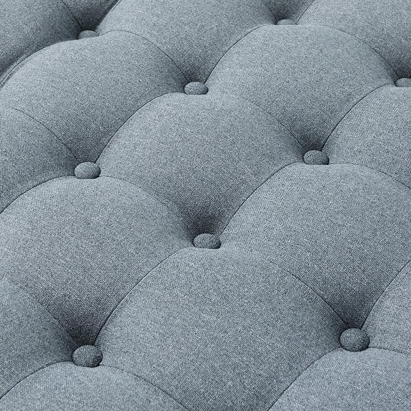 Danilynn Tufted Round Cocktail Ottoman Coffee Table - Stylish Footrest & Side Table for Living Room, Bedroom & Lounge Areas