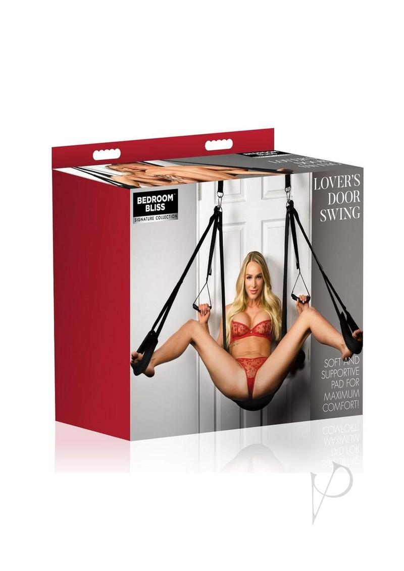 Black Bedroom Bliss Lover's Door Swing - Perfect for Romantic Getaways & Spicing Up Your Love Life