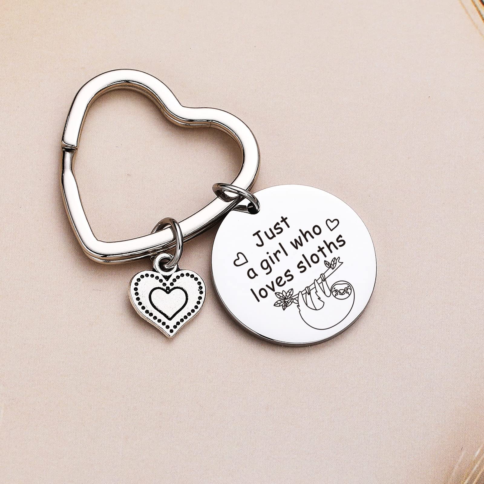 Sloth Girl Jewelry - Best Friend Gift for Animal Lovers | Cute Sloth Keychain for Women | Perfect BFF, Girlfriend & Animal Lover Present | Great for Birthdays, Anniversaries & Everyday Carry