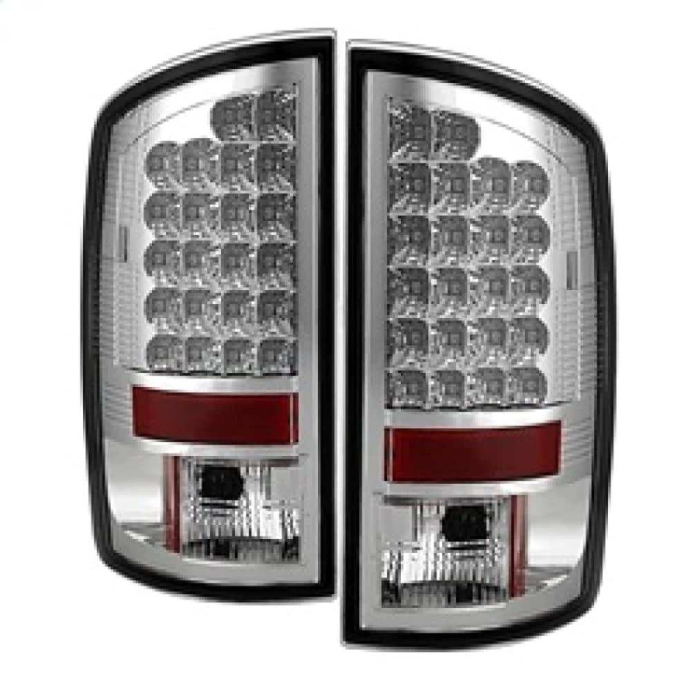 Spyder LED Tail Lights for Dodge Ram 1500 (2007-2008) & Ram 2500/3500 (2006-2009) - Chrome Housing - Upgrade Your Truck's Style & Visibility for Night Driving & Towing