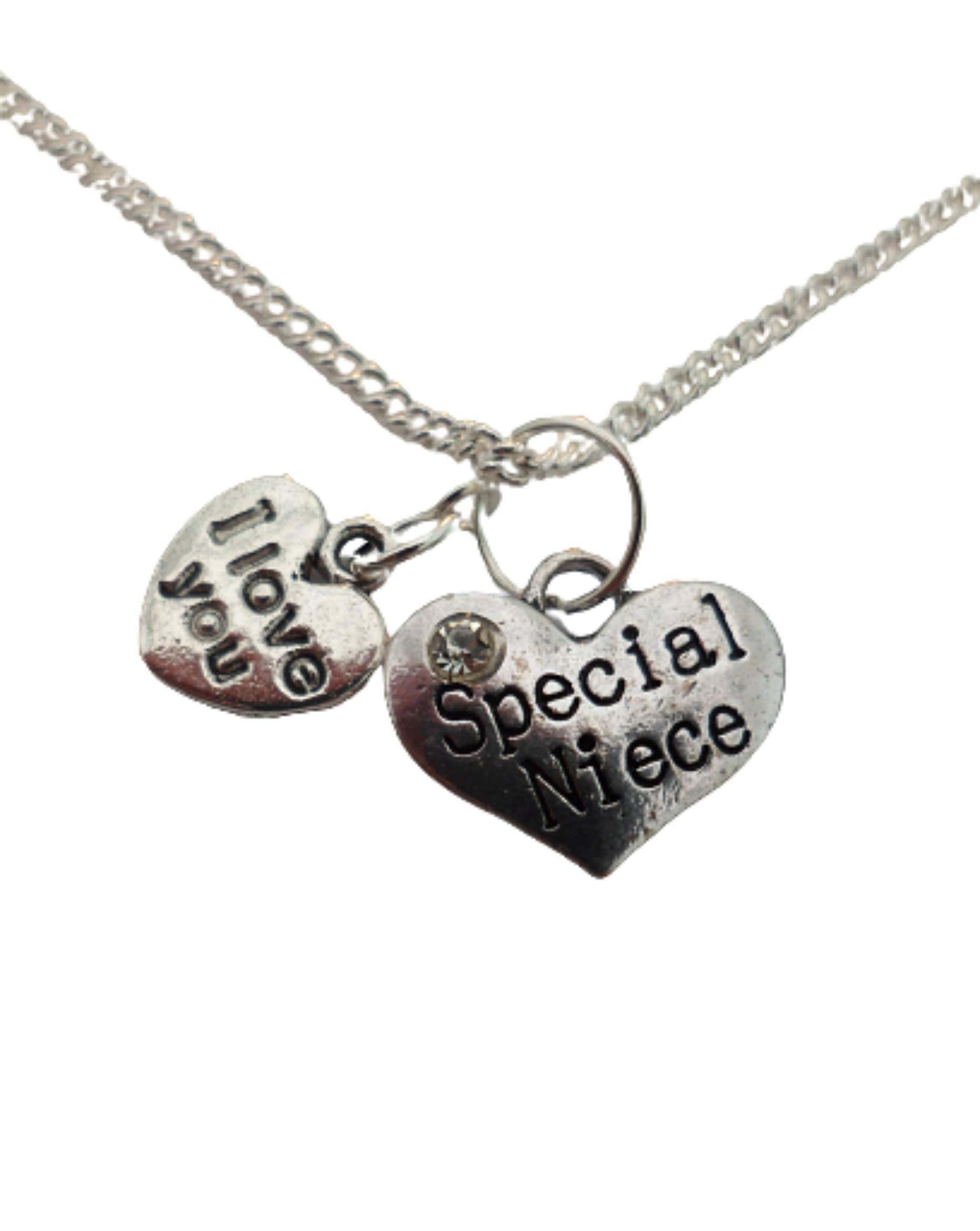 Silver Heart Pendant Necklace for Niece - Gift for Special Occasions