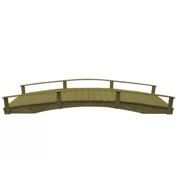 Handcrafted Oriental Garden Bridge - Decorative Asian Wooden Footbridge for Zen Gardens, Ponds & Backyard Landscaping