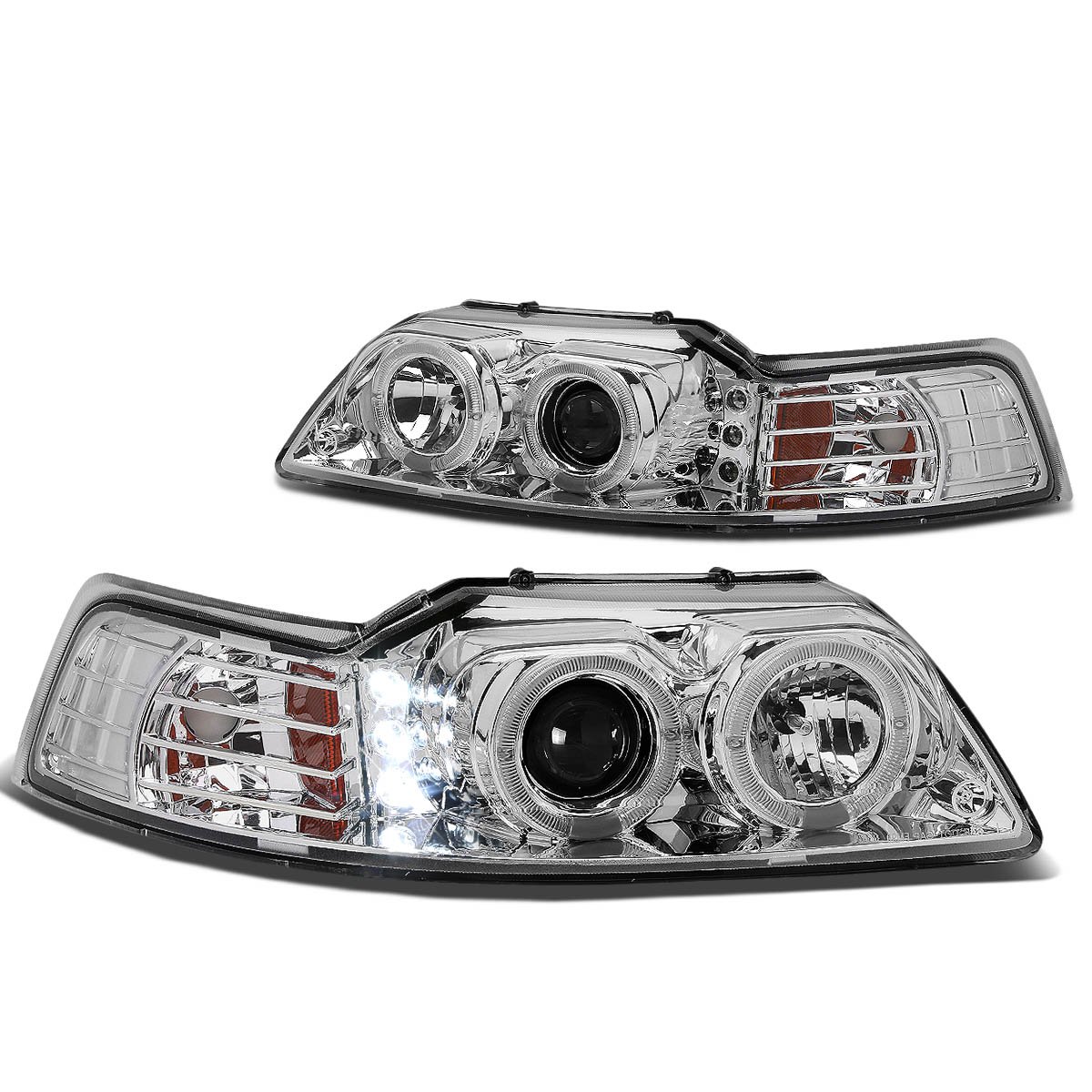 DNA MOTORING HL-HPL-LED-FM99-CH-AM LED Headlight Assembly Pair - Compatible with [Vehicle Model] - Driver & Passenger Side - High Performance Replacement Headlights for Night Driving & Off-Road Use