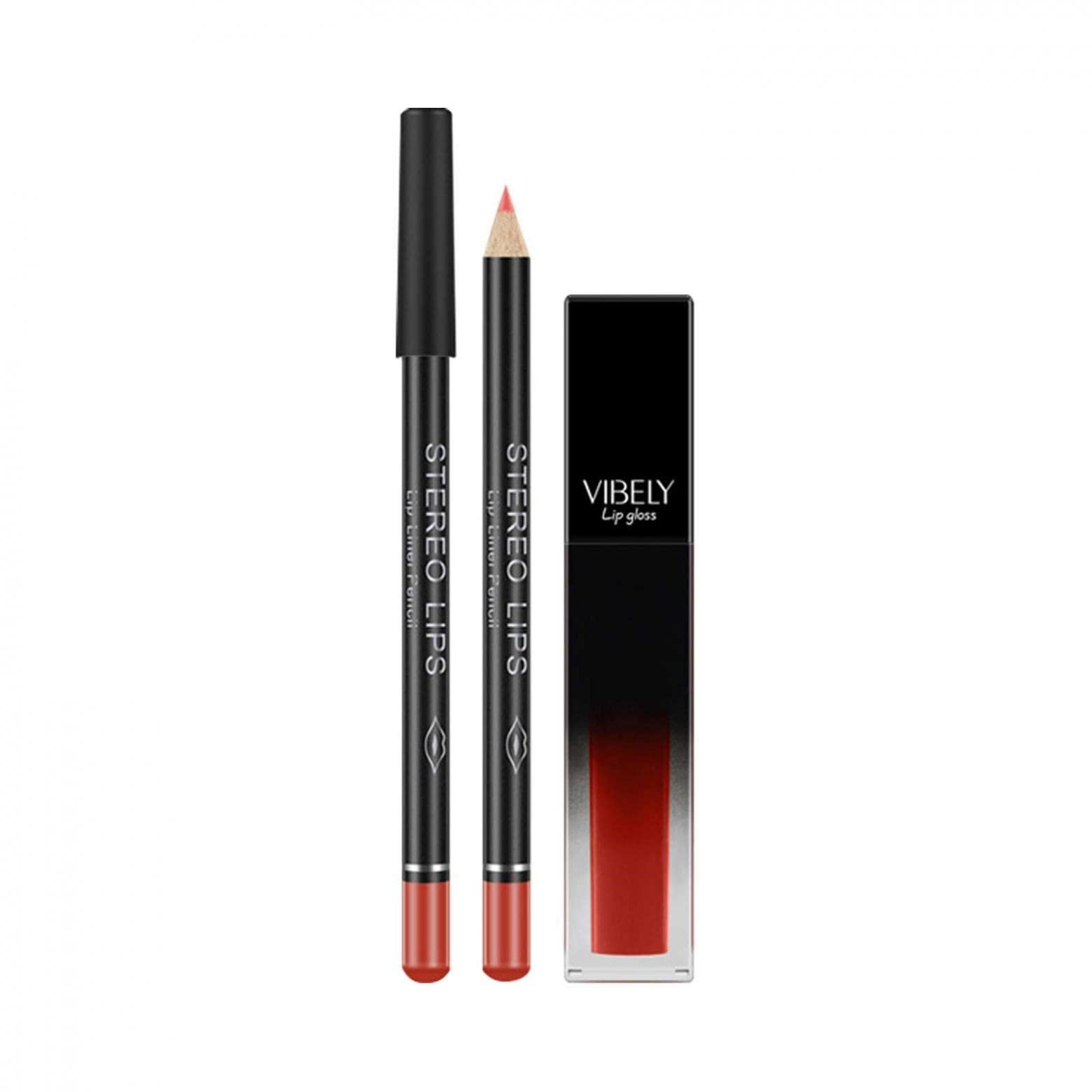 Korean Velvety Matte Liquid Lipstick & Lip Liner Set - Waterproof Long-Lasting Lip Tint, Smooth Lip Liner Pen | Perfect for Everyday Wear, Date Night, and Professional Makeup Looks