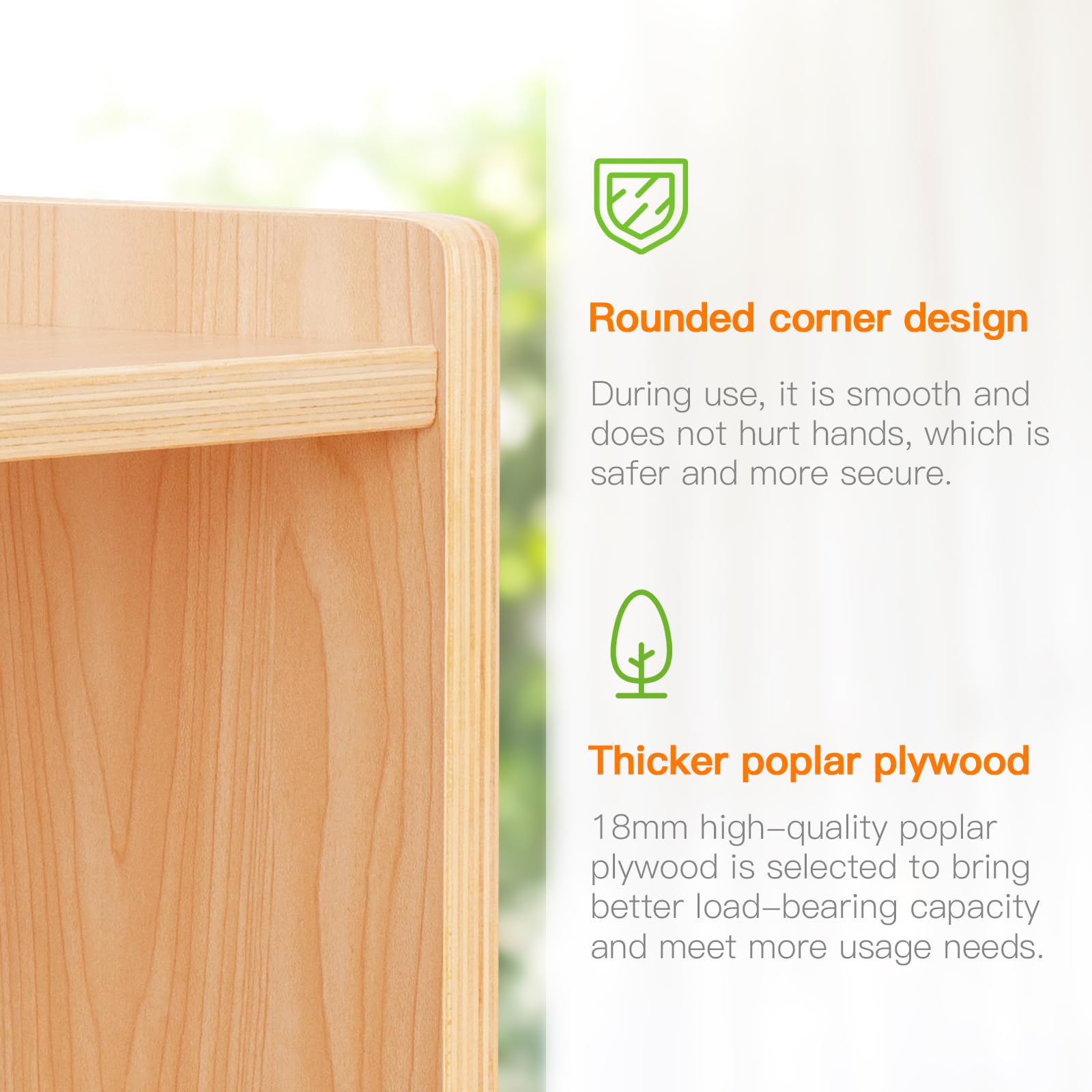 2 in 1 Kids Bookshelf & Montessori Toy Storage Organizer - Sturdy Nursery Bookcase for Children's Bedroom, Playroom, Kindergarten & Classroom - Perfect for Organizing Books, Toys & Learning Materials