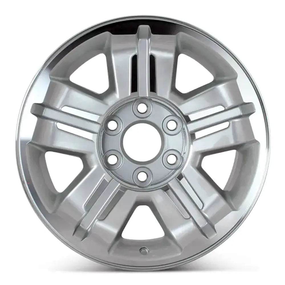 18 Inch Chevy Truck Wheels - Machined Silver Replica Rims 5300 9595987 for Silverado, Tahoe & Suburban | Perfect for Off-Roading, Custom Upgrades & Replacement