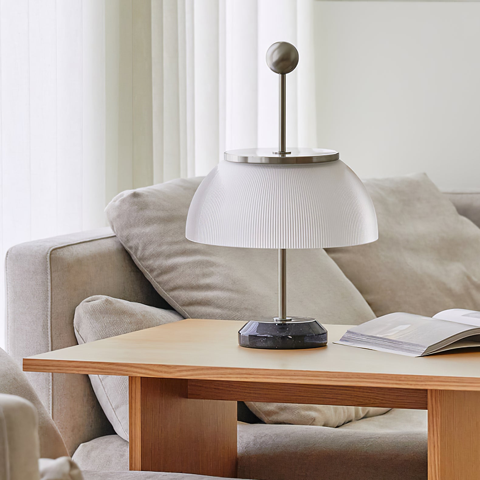 Modern Alfa Table Lamp - Adjustable LED Desk Light with Touch Control, Warm White to Cool White (3000K-6000K) - Perfect for Home Office, Bedroom Nightstand, or Living Room Reading Nook