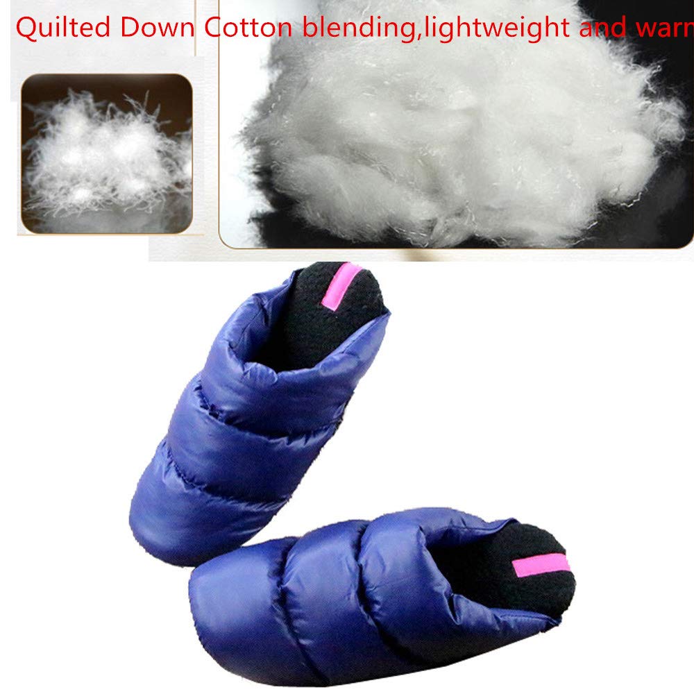 Cozy Memory Foam Down Slippers - Warm Fleece Lined House Shoes for Indoor & Outdoor Use - Perfect for Winter Comfort at Home, Office, or Travel