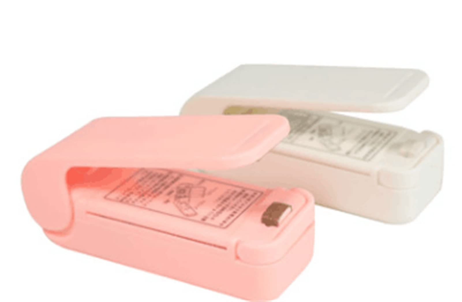 2 Pack Portable Heat Sealer for Plastic Bags - Mini Food Sealing Machine with Handy Sticker & Seals | Perfect for Snacks, Kitchen Storage & Travel Organization | Airtight Food Preservation & Space-Saving Solution