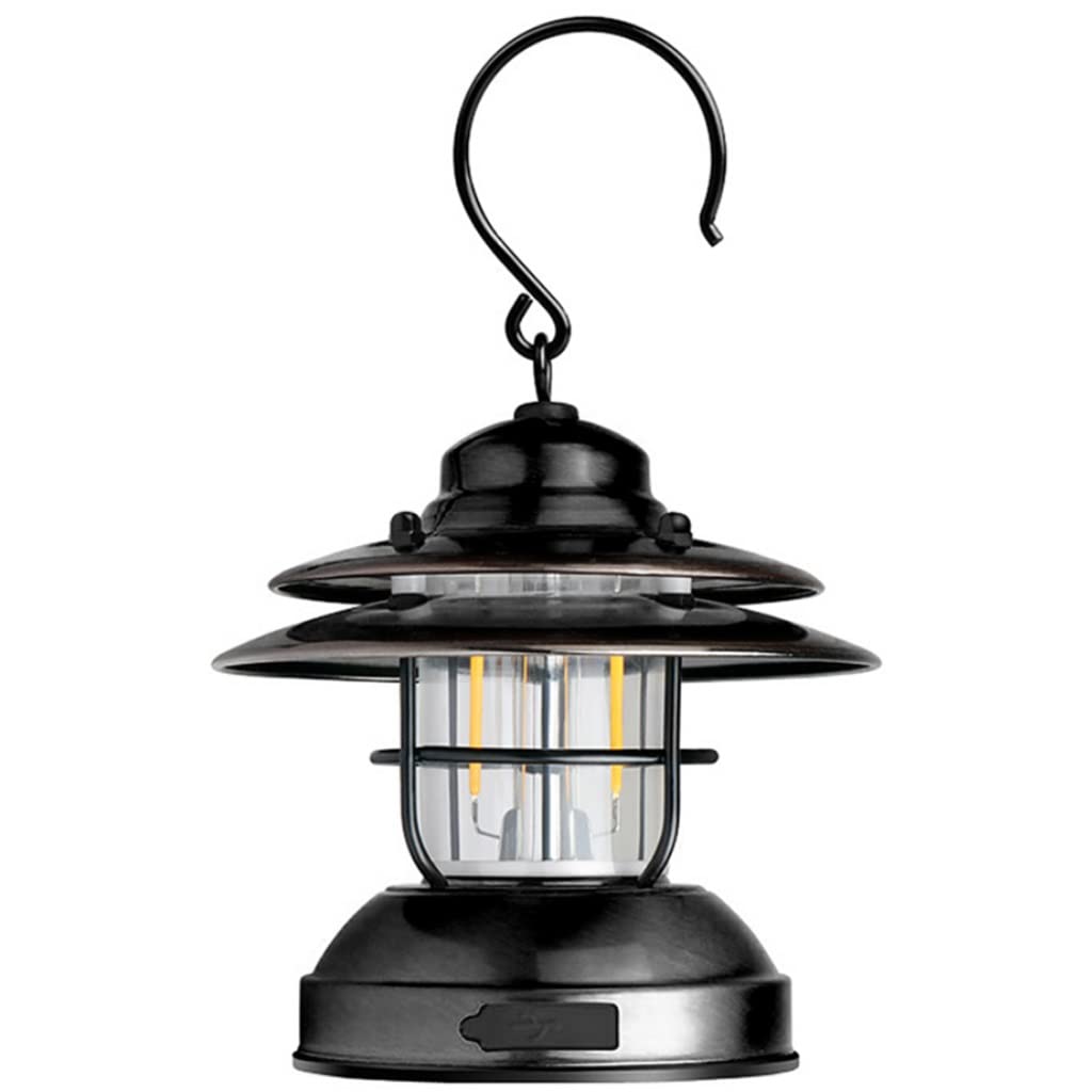YKAMM Mini Hanging Camping Lantern - USB Rechargeable, Water Resistant Outdoor Light with 2 Lighting Modes for Camping, Hiking, Backyard, Garden, Patio & Emergency Use (Color: D)