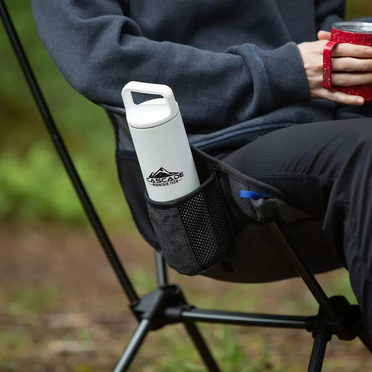 Ultralight Highback Camping Chair with Carry Bag - Portable Folding Chair for Outdoor, Beach, Sports Events, Picnics, and Backpacking (Grey) - Perfect for Camping, Hiking, and Travel Adventures