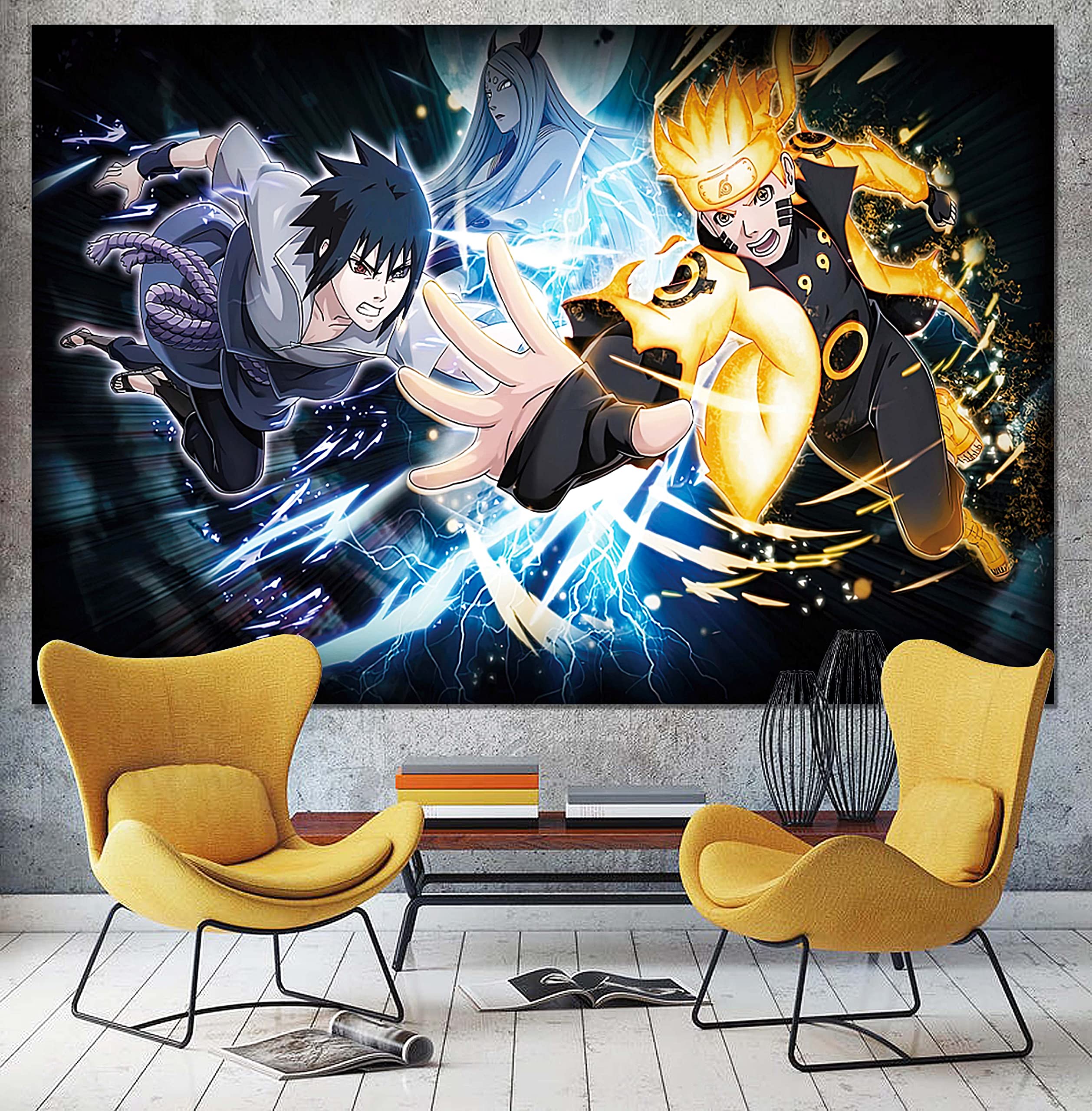 Anime Wall Tapestry 60x40 Inches - Japanese Anime Room Decor for Bedroom, Living Room & Dorm | Aesthetic Anime Backdrop for Gaming Room, Party & Photo Shoot
