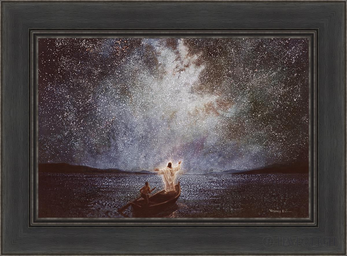 Calm And Stars By Yongsung Kim - Beautiful Celestial Wall Art for Home & Office Decor - Perfect for Bedroom, Living Room, Meditation Space