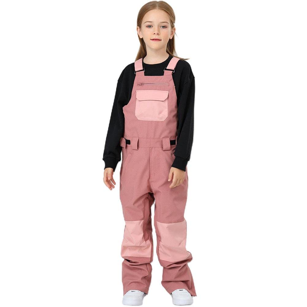 SEARIPE Kids Waterproof Snow Bibs Ski Overalls - Adjustable Snowboard Pants for Boys & Girls, Durable Wear-Resistant Winter Ski Pants for Outdoor Snowboarding, Skiing & Cold Weather Play