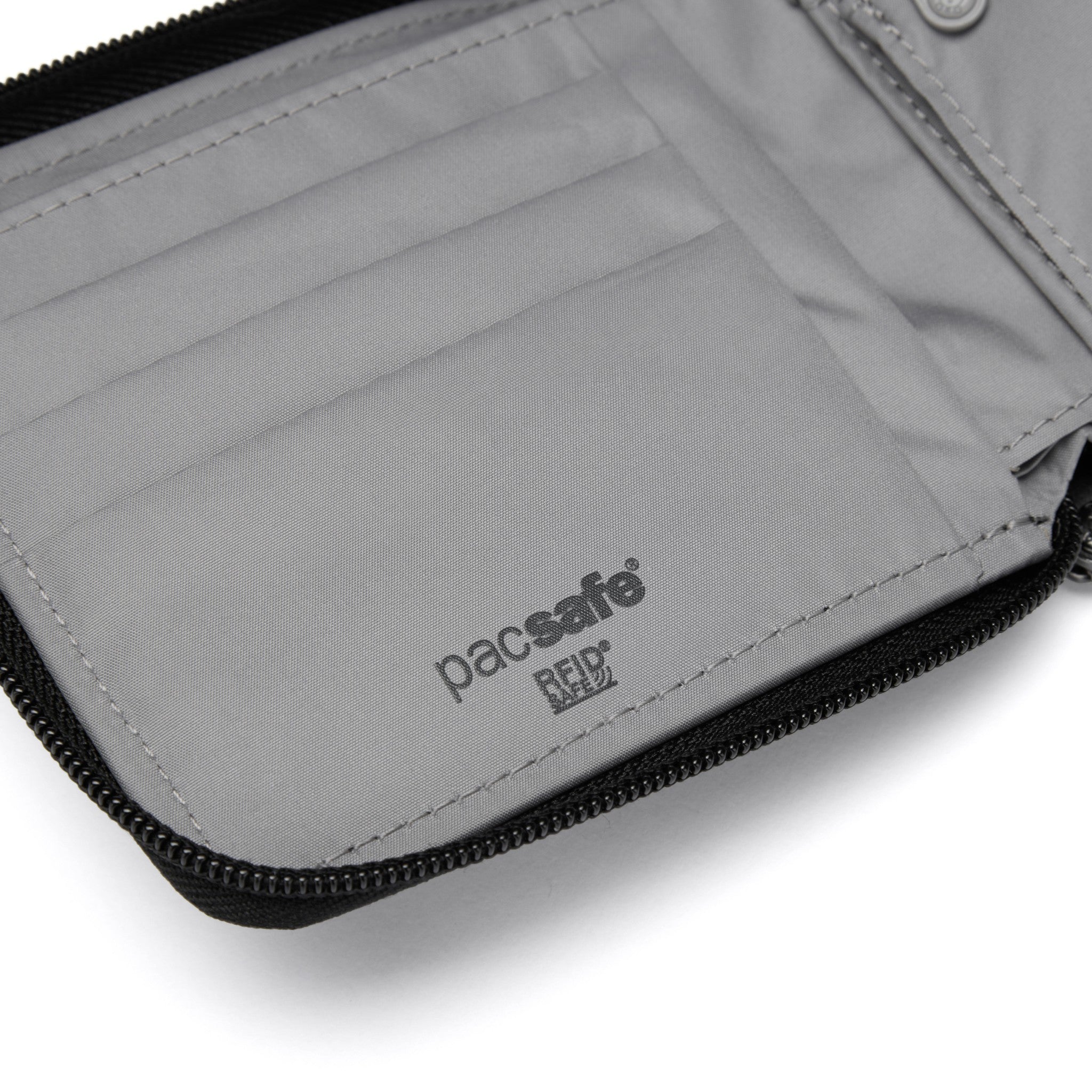 Pacsafe RFID Blocking Zip Around Wallet - Secure Travel & Everyday Use for Credit Cards, Passport & Cash
