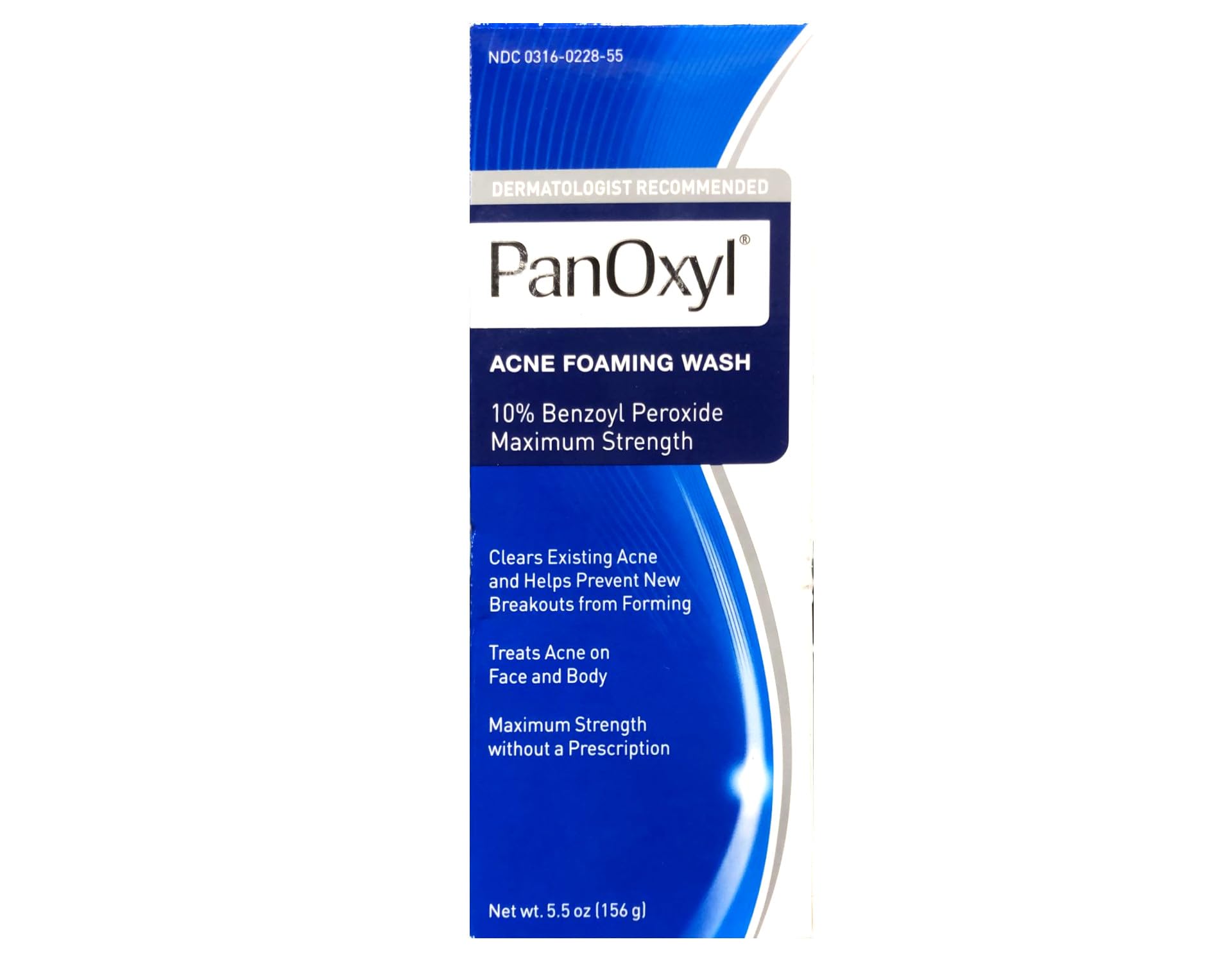 PanOxyl Maximum Strength 5.5 oz Acne Foaming Face Wash (6-Pack) - Dermatologist Recommended for Teen & Adult Acne Treatment, Daily Cleanser for Oily & Sensitive Skin