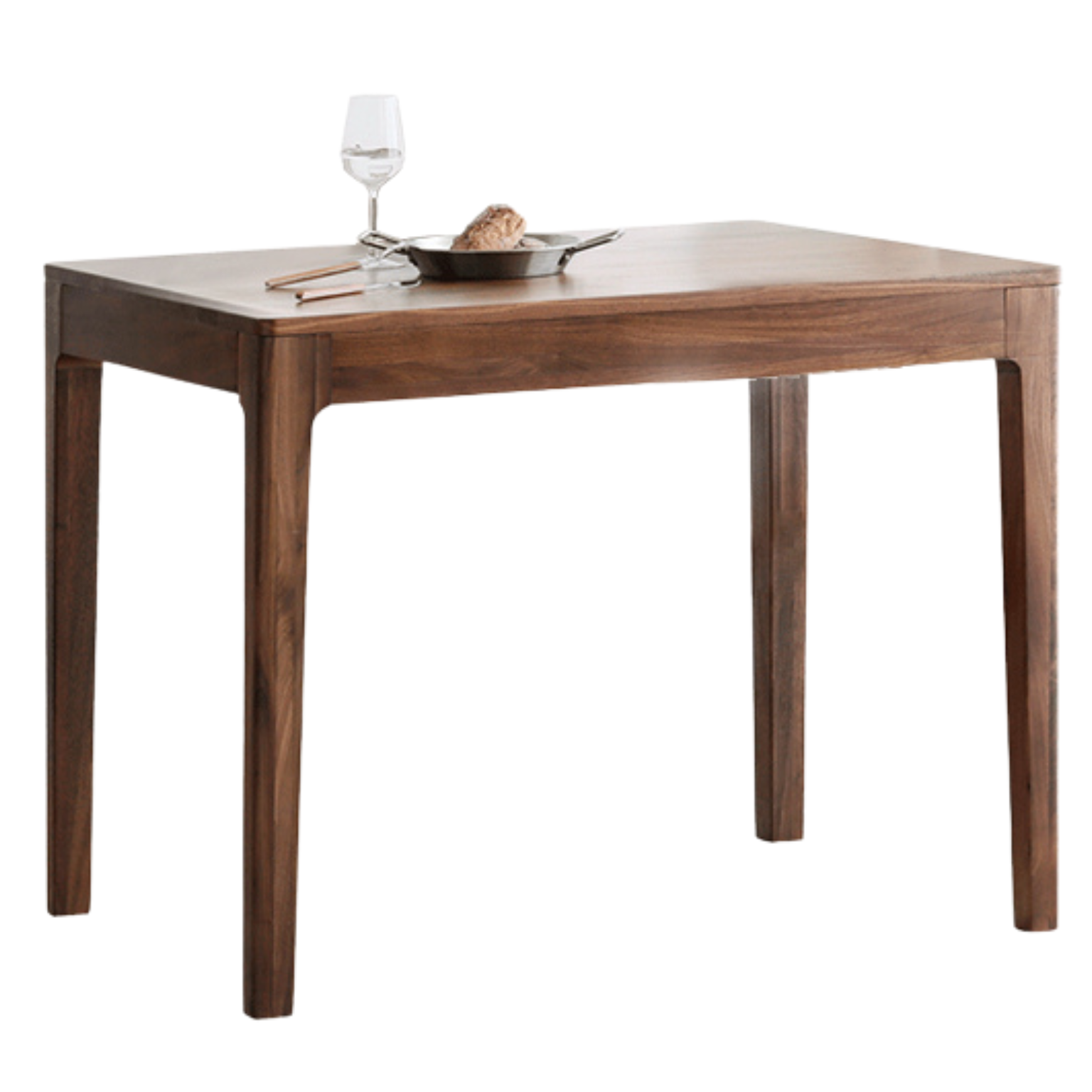Premium Black Walnut Solid Wood Rectangular Dining Table - 6-Seater Rustic Farmhouse Style for Dining Room & Kitchen | Handcrafted Eco-Friendly Furniture