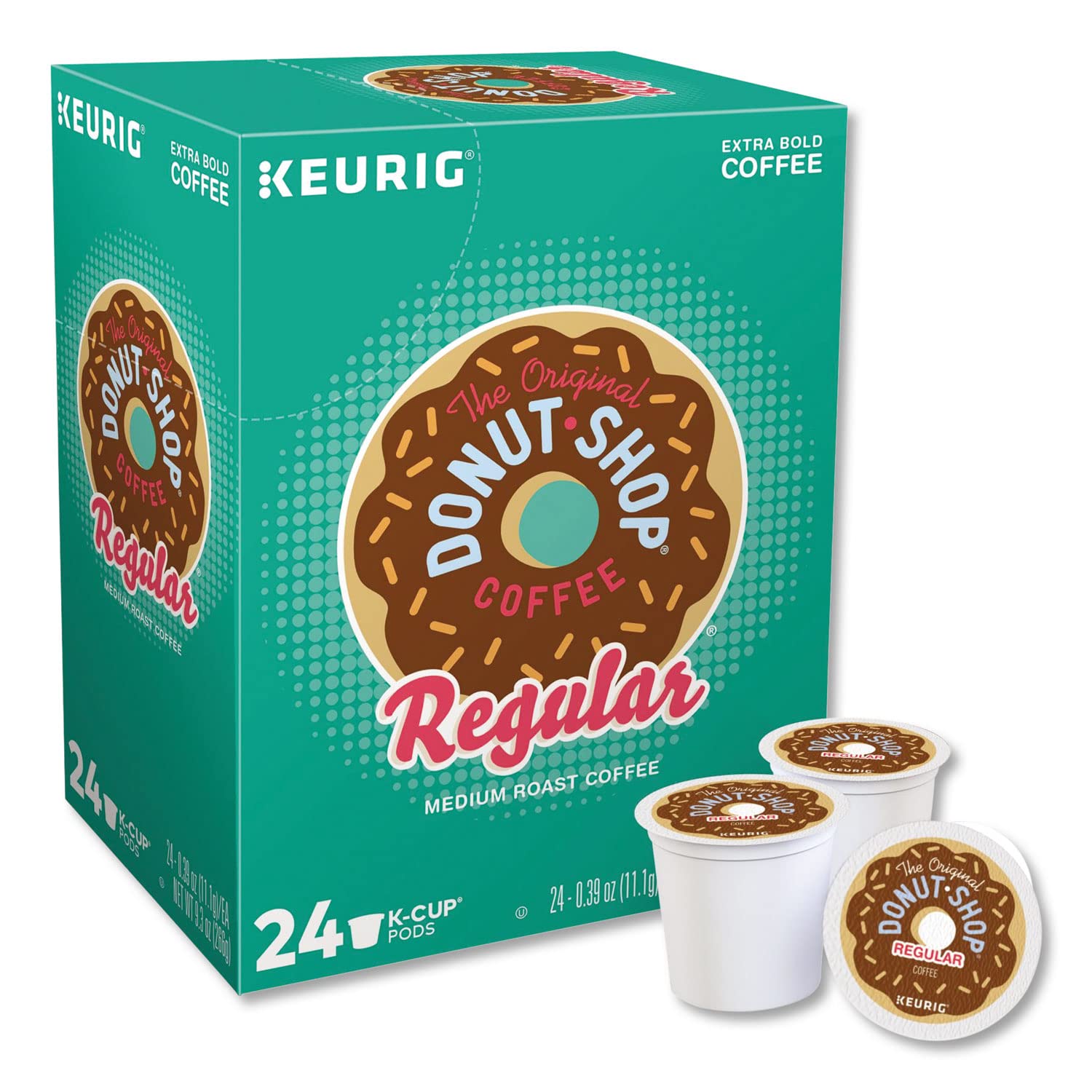 Green Mountain Coffee Roasters Donut Shop Blend K-Cups, Medium Roast, 24 Count - Perfect for Home, Office & Breakfast Brewing