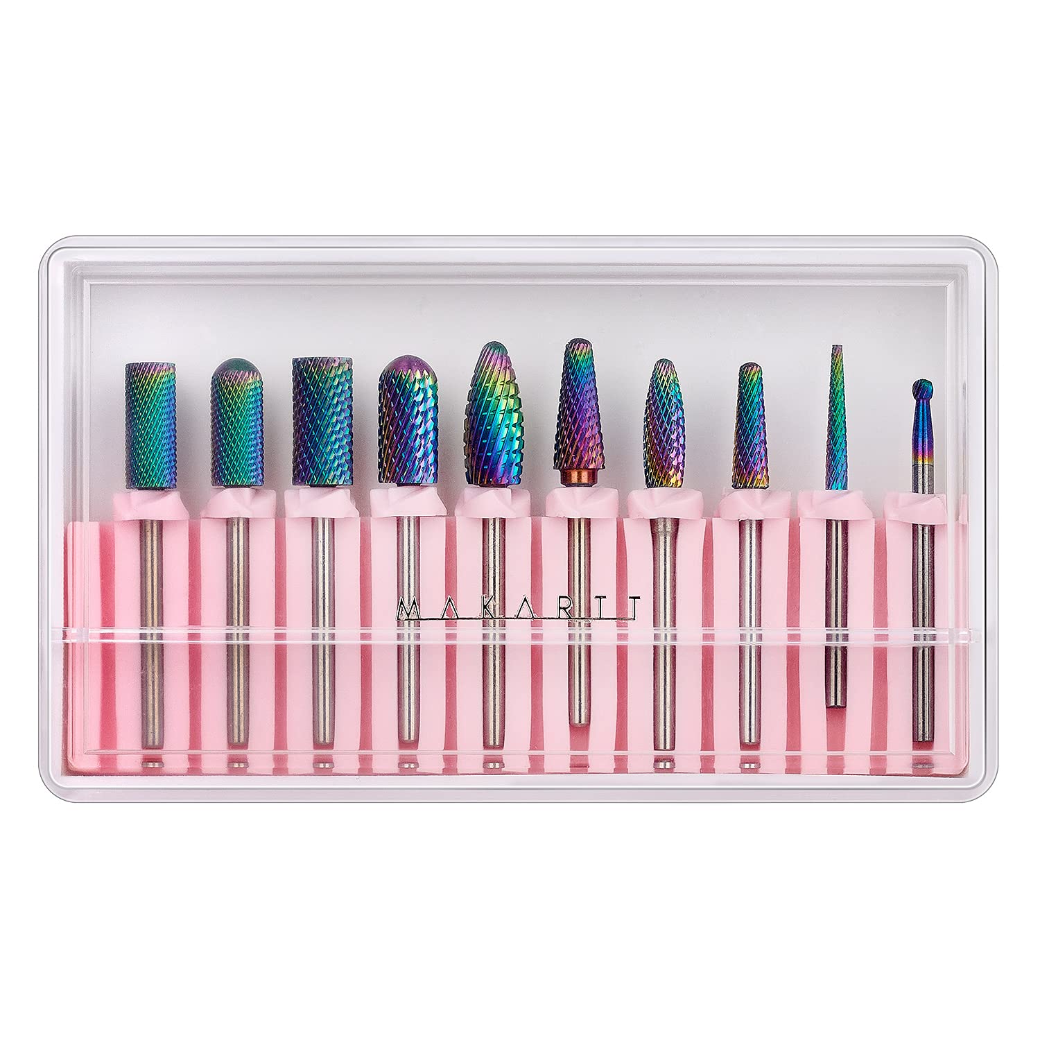 Makartt Professional Electric Nail Drill Machine Kit with 10Pcs Nail Drill Bits Set - Acrylic Nail Removal, Manicure & Pedicure Tools for Salon & Home Use - Perfect for Gel Polish, Acrylics & Nail Art