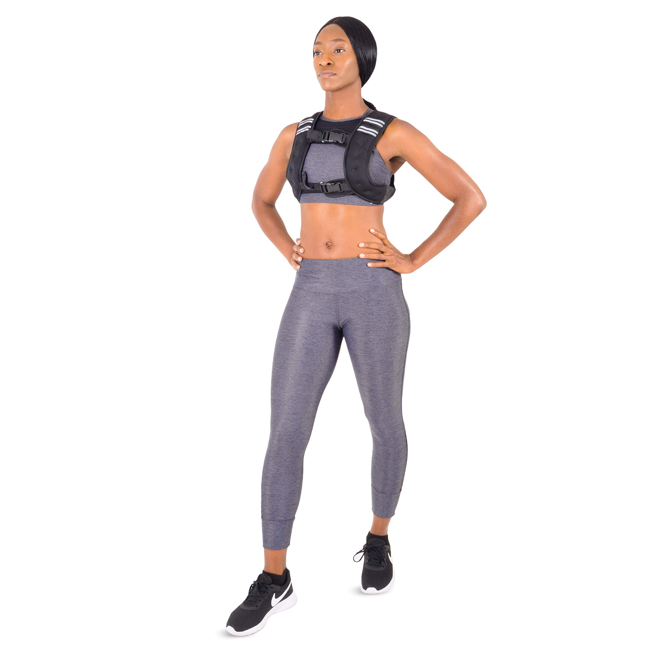 ProsourceFit 12lb Weighted Training Vest for Men & Women - Adjustable Black Workout Vest for Running, Strength Training & Fitness - Perfect for CrossFit, HIIT & Outdoor Exercise