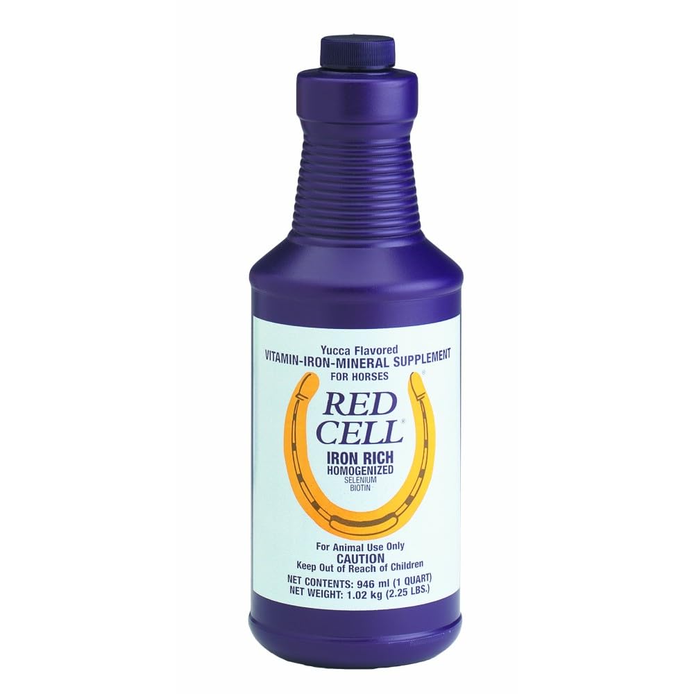 Farnam Red Cell Horse Vitamin & Mineral Supplement - 946ml (32oz) - Supports Equine Health & Energy - Ideal for Performance Horses & Daily Nutrition