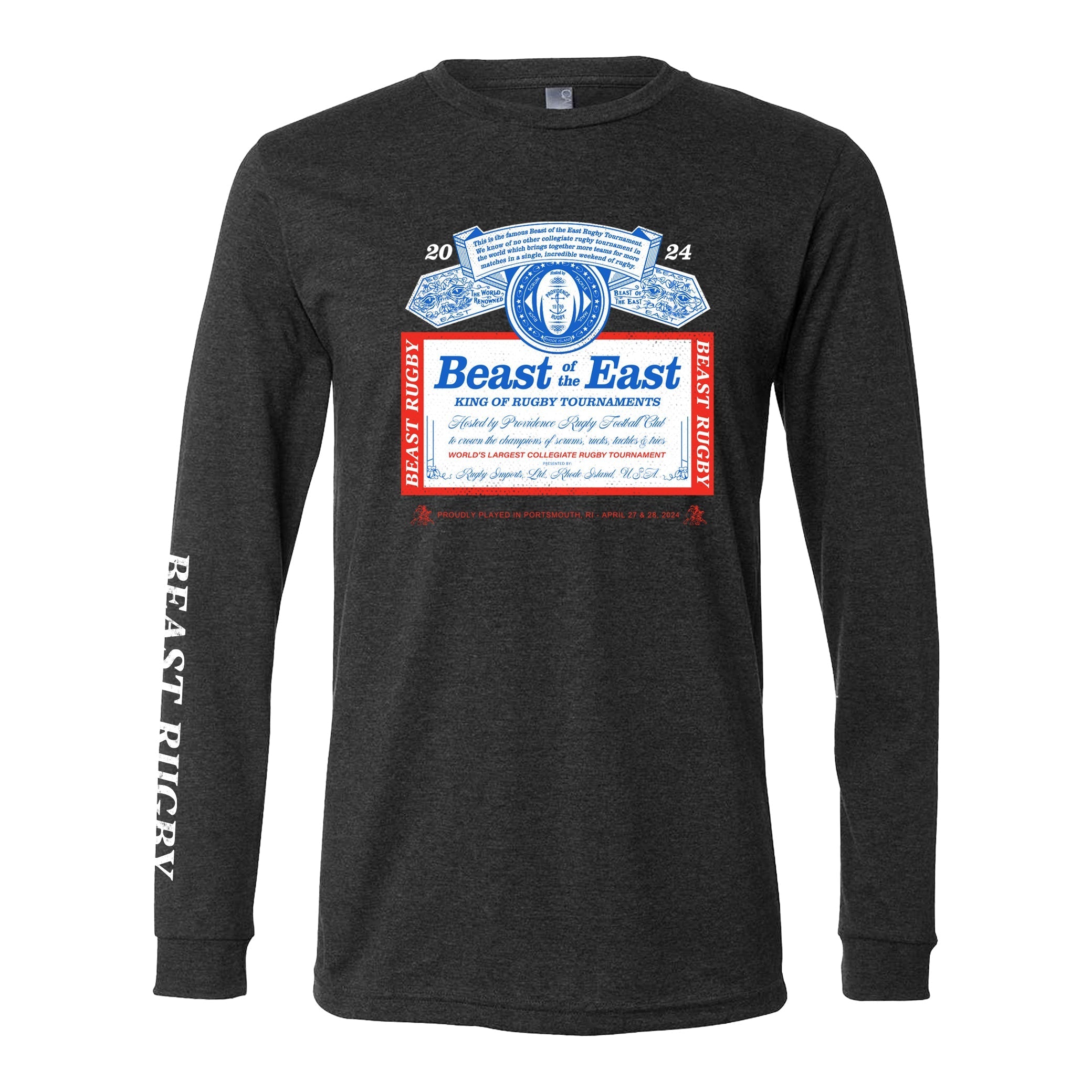 BOE 2024 King of Rugby Long Sleeve Jersey - Premium Performance Rugby Shirt for Men - Perfect for Training, Matches & Casual Wear