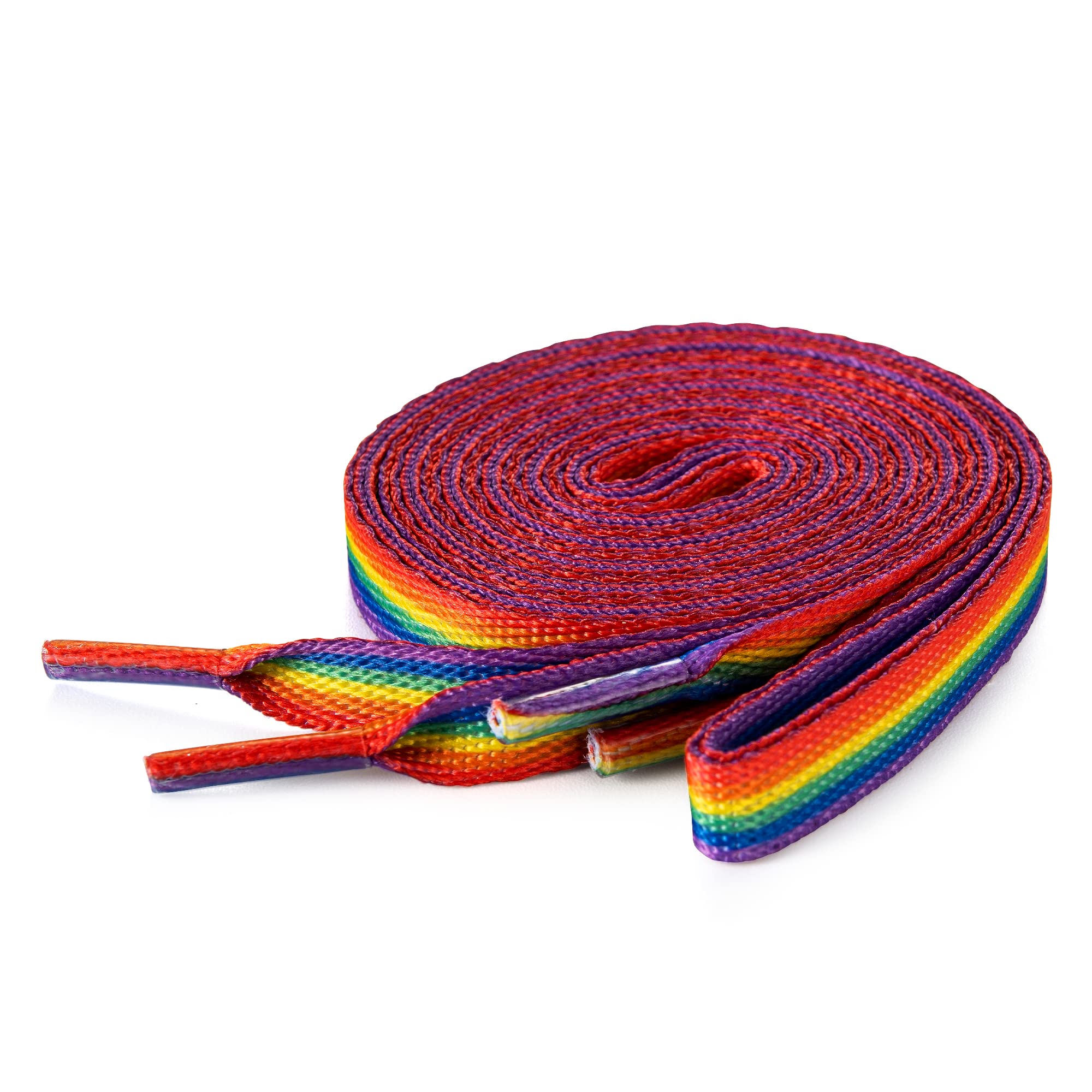 Rainbow Striped Shoelaces for Sneakers & Boots - LGBTQ Pride Shoelaces for Men Women - Perfect for Pride Parades, LGBTQ Events & Casual Wear