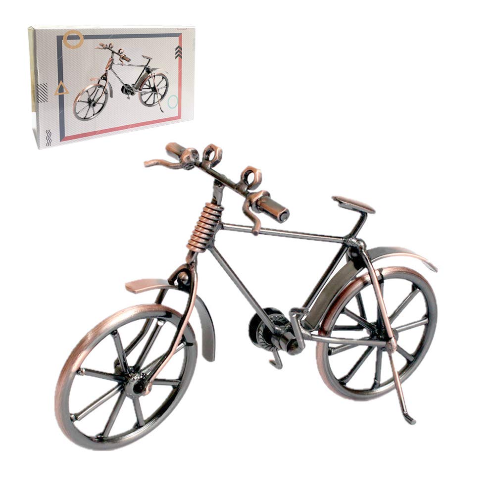 Vintage Iron Art Bike - Metal Decorative Bike Model, Collectible Travel Sculpture for Home & Office Decor - Perfect Gift Idea for Bike Lovers & Art Collectors - Great for Living Room, Study, or Garden Decoration