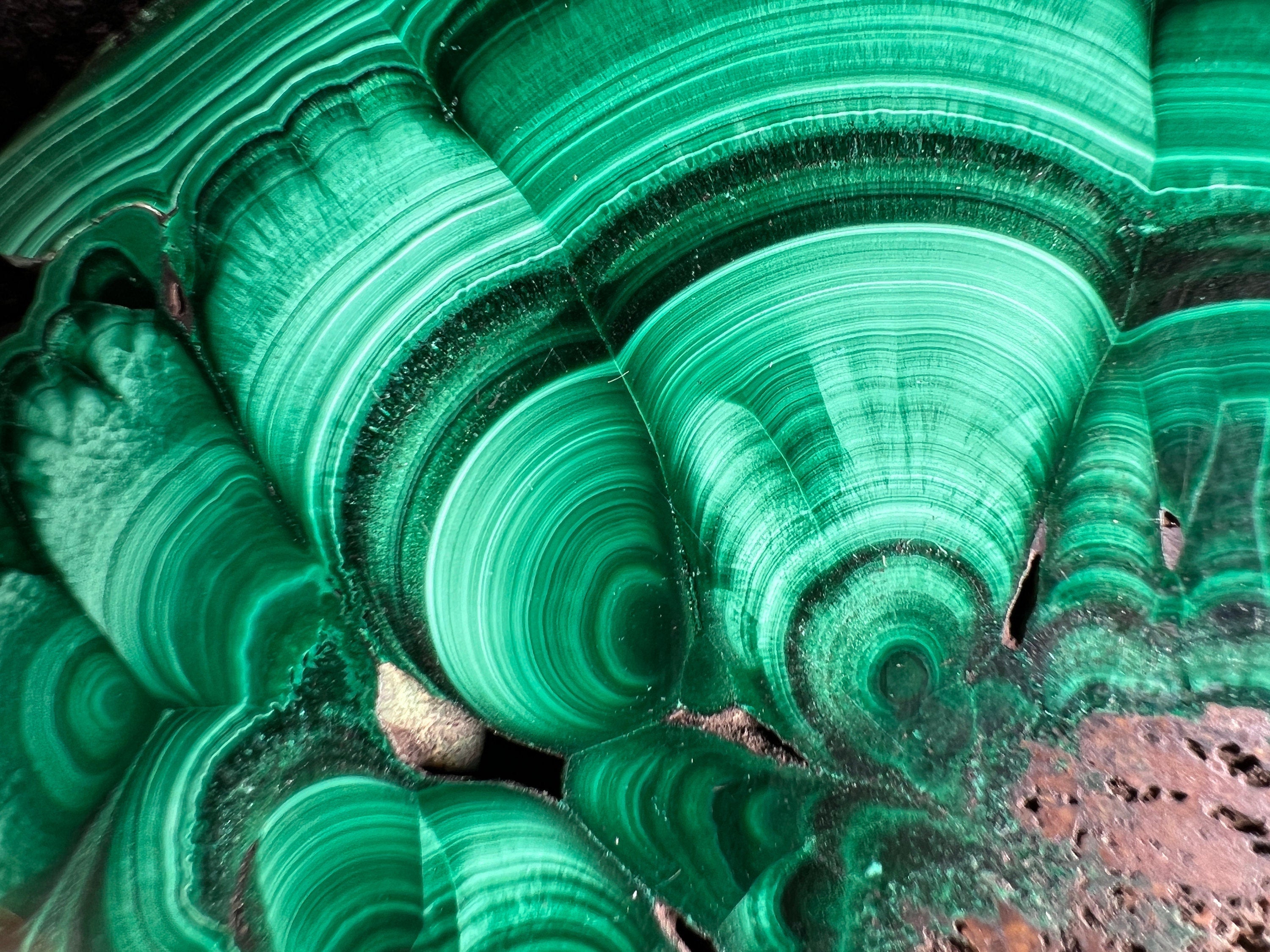Natural Green Malachite Crystal Slab - Premium Stone for Jewelry Making, Unique Spiritual Gift, Home & Office Decor (50396) | Healing Crystal for Meditation, Feng Shui & Energy Work