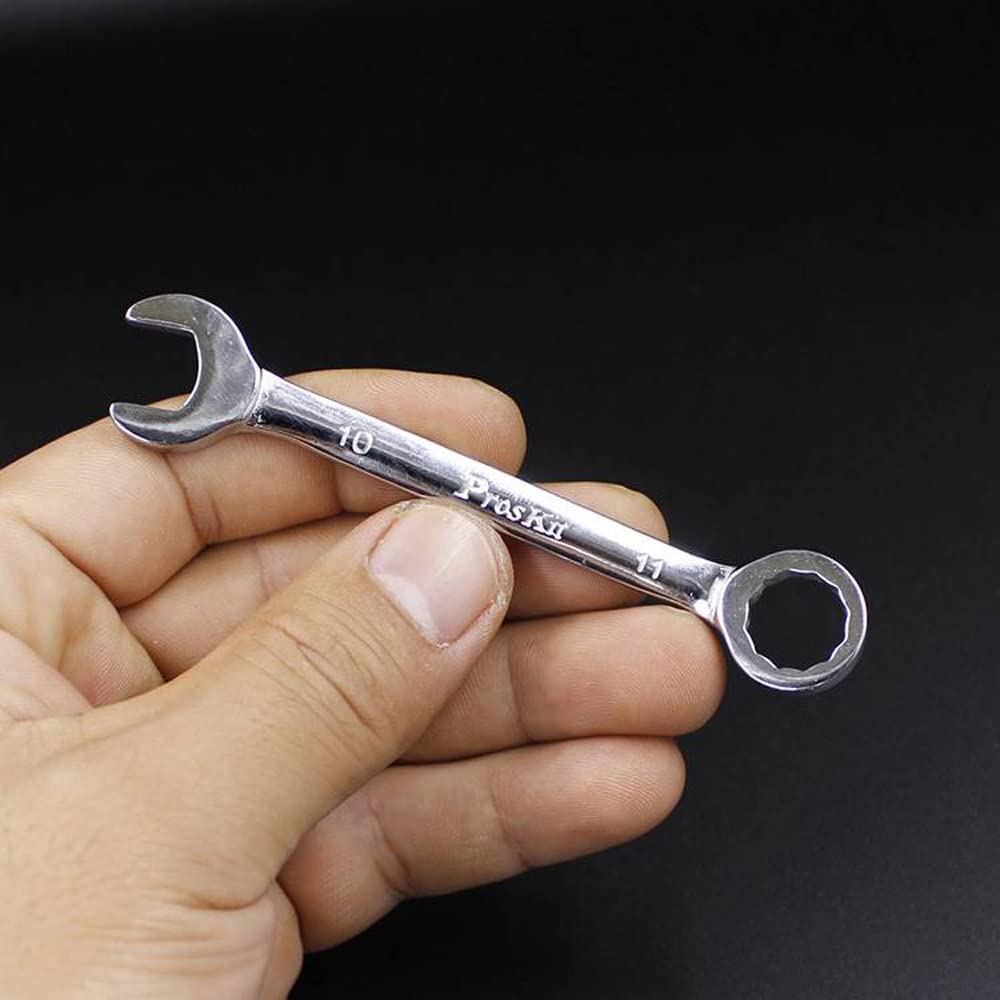 Pros'Kit HW-609B 10-Piece Mini Electronic Combination Metric Wrench Set - Precision Hardware Repair Tool Kit for Electronics, Bicycles & Small Appliances - Ideal for DIY, Home Maintenance and Professional Technicians