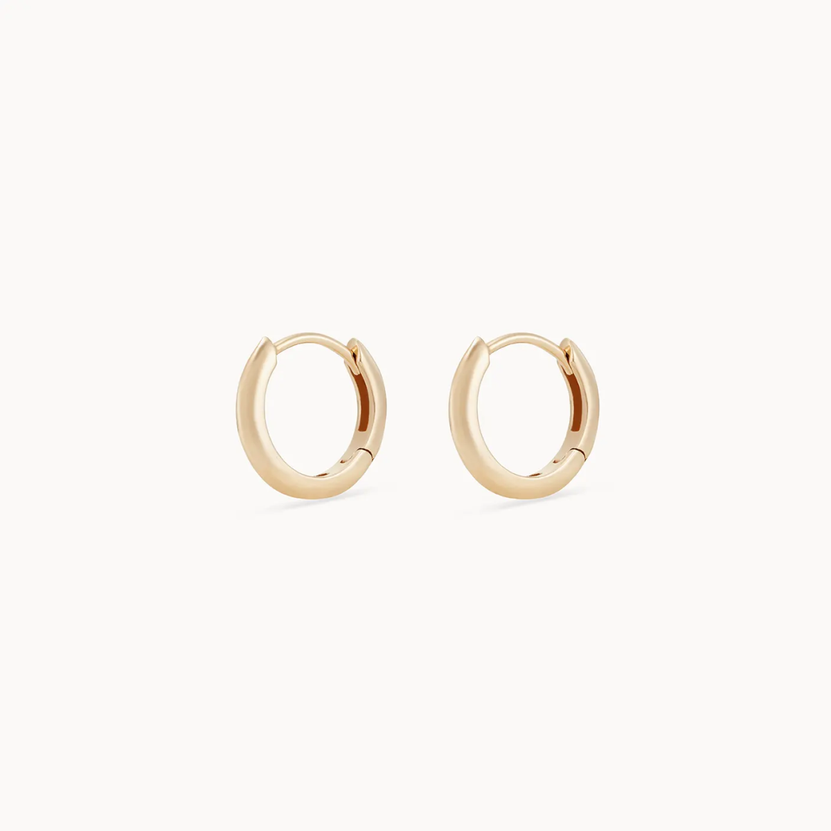 14K Yellow Gold Hoop Earrings - Small Perfect Everyday Hoops for Women | Ideal for Work, Date Night & Casual Wear