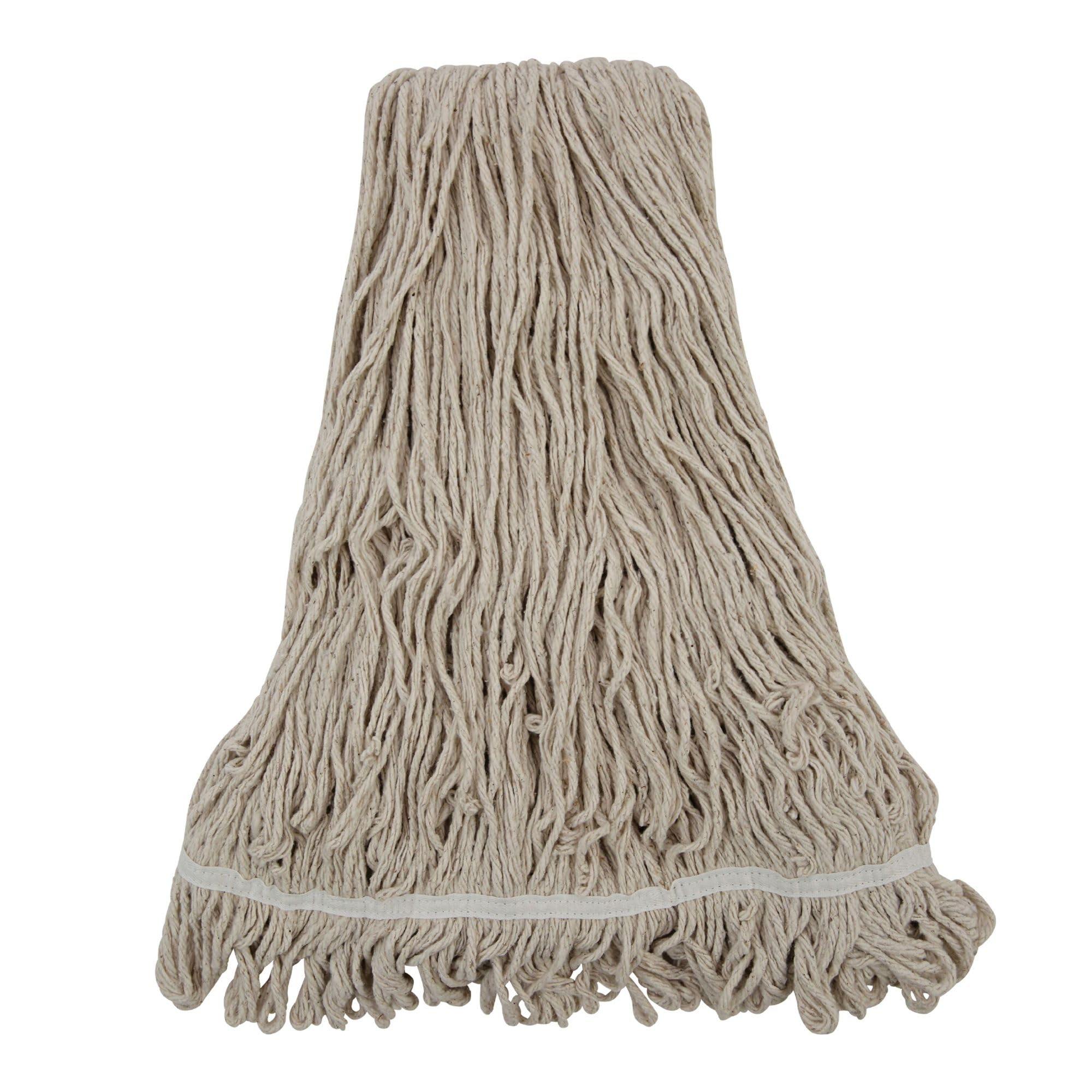 Premium Cotton Mop Head - 32-Oz Pro Loop Web/Tailband Replacement for Standard Mops - White - Ideal for Hardwood Floors, Tile & Commercial Cleaning