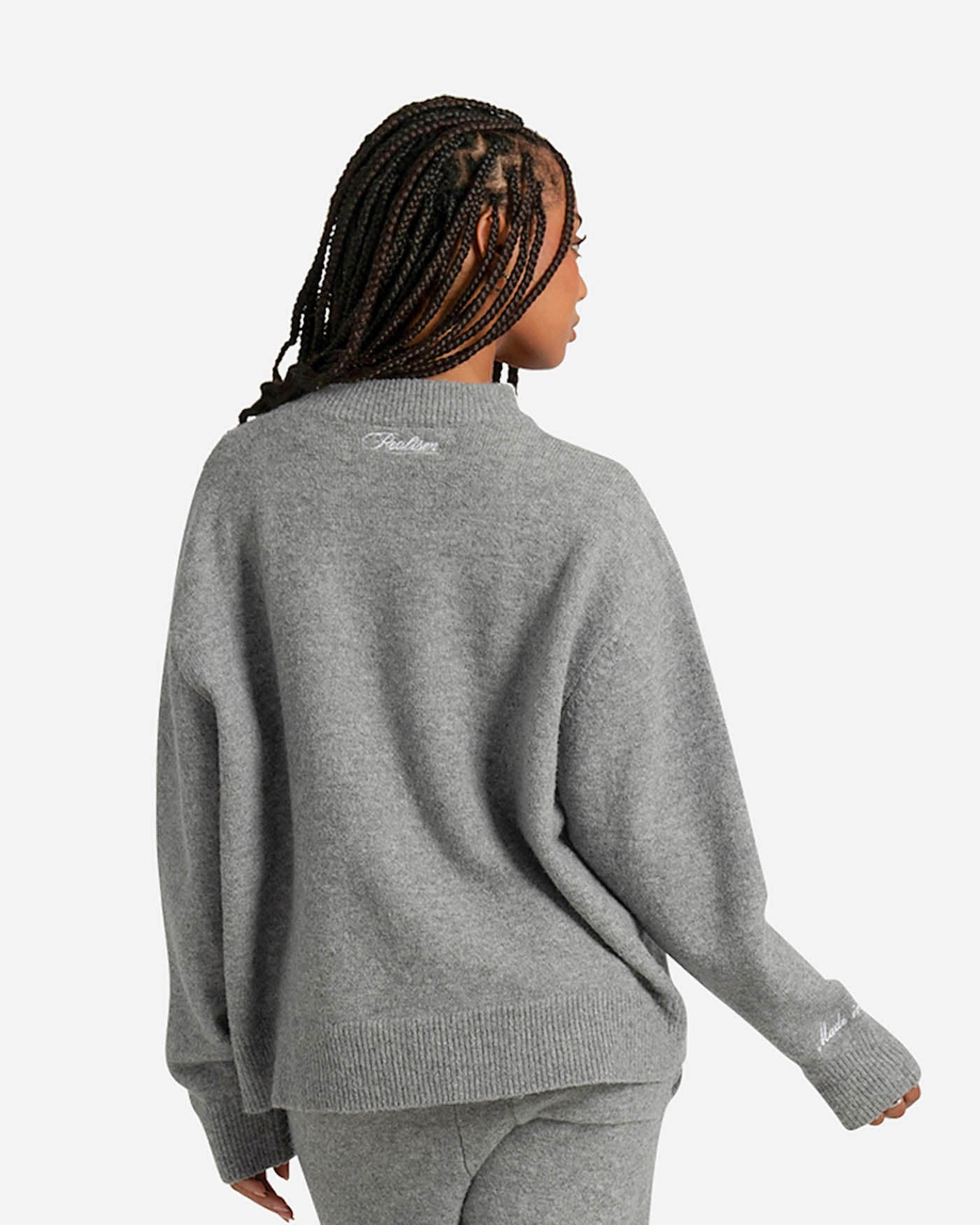 SSS Realism Radiant Knit Crewneck Sweater - Grey Marle | Soft & Stylish Pullover for Men & Women | Perfect for Casual Wear, Layering & Fall Fashion