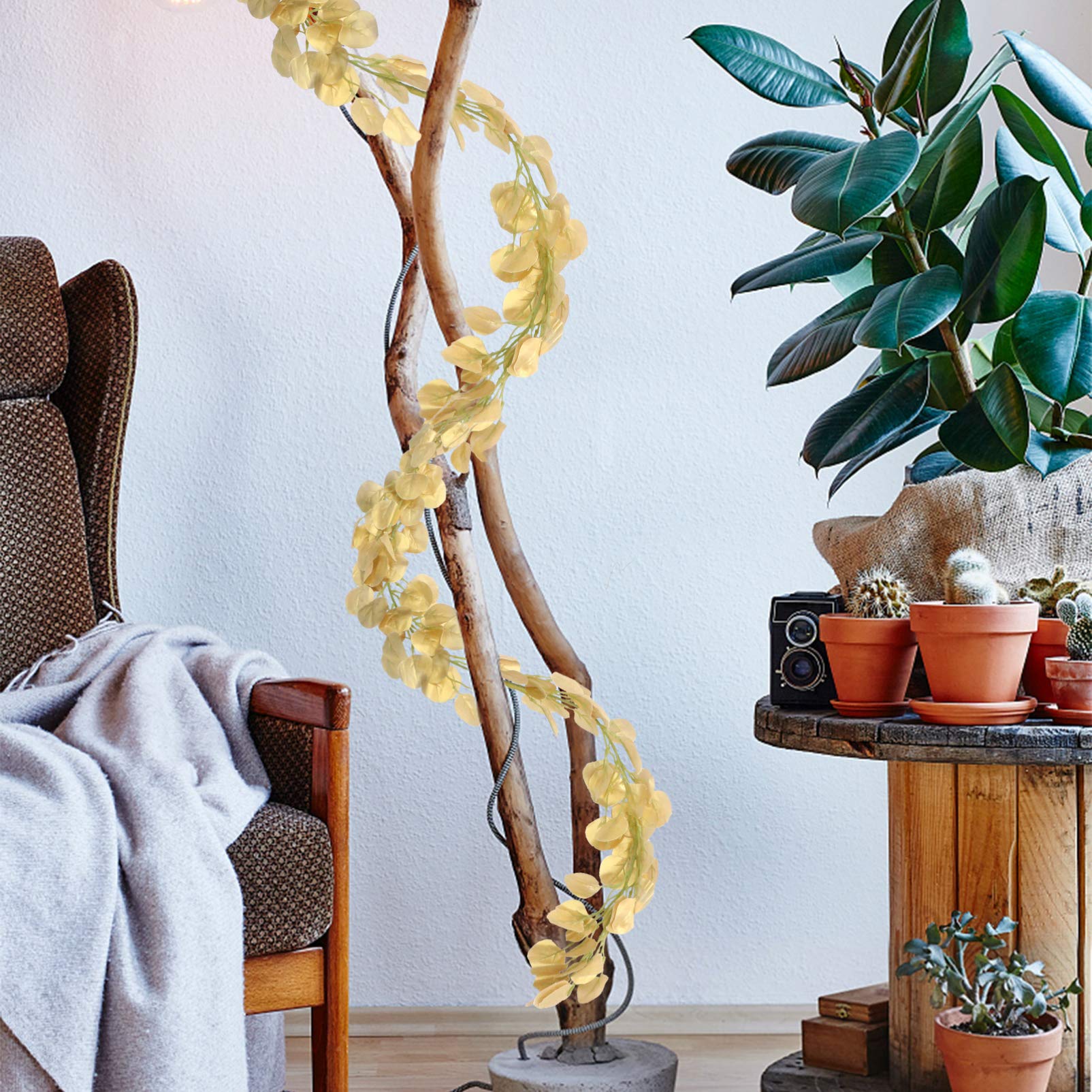 VALICLUD 1pc Artificial Rattan Wedding Garland - Elegant Decorative Hanging Vine for Wedding Party, Banquet, Celebration, Home Decor, Baby Shower & Holiday Decorations