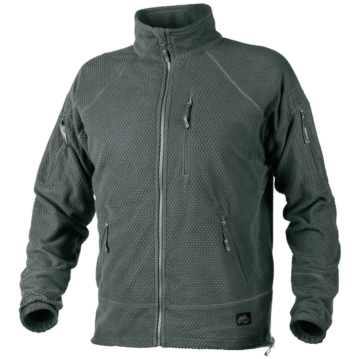 Helikon Men's Alpha Tactical Jacket - Grid Fleece Winter Outdoor Jacket for Hiking & Camping - Shadow Grey - Size XXL - Military Style Cold Weather Gear for Men