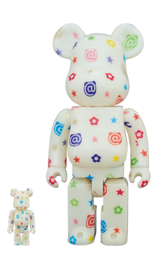MEDICOM TOY BE@RBRICK Multi Color Glow in The Dark 100% & 400% Bearbrick Collectible Figure - Perfect for Home Decor, Gift Giving, and Anime Collections