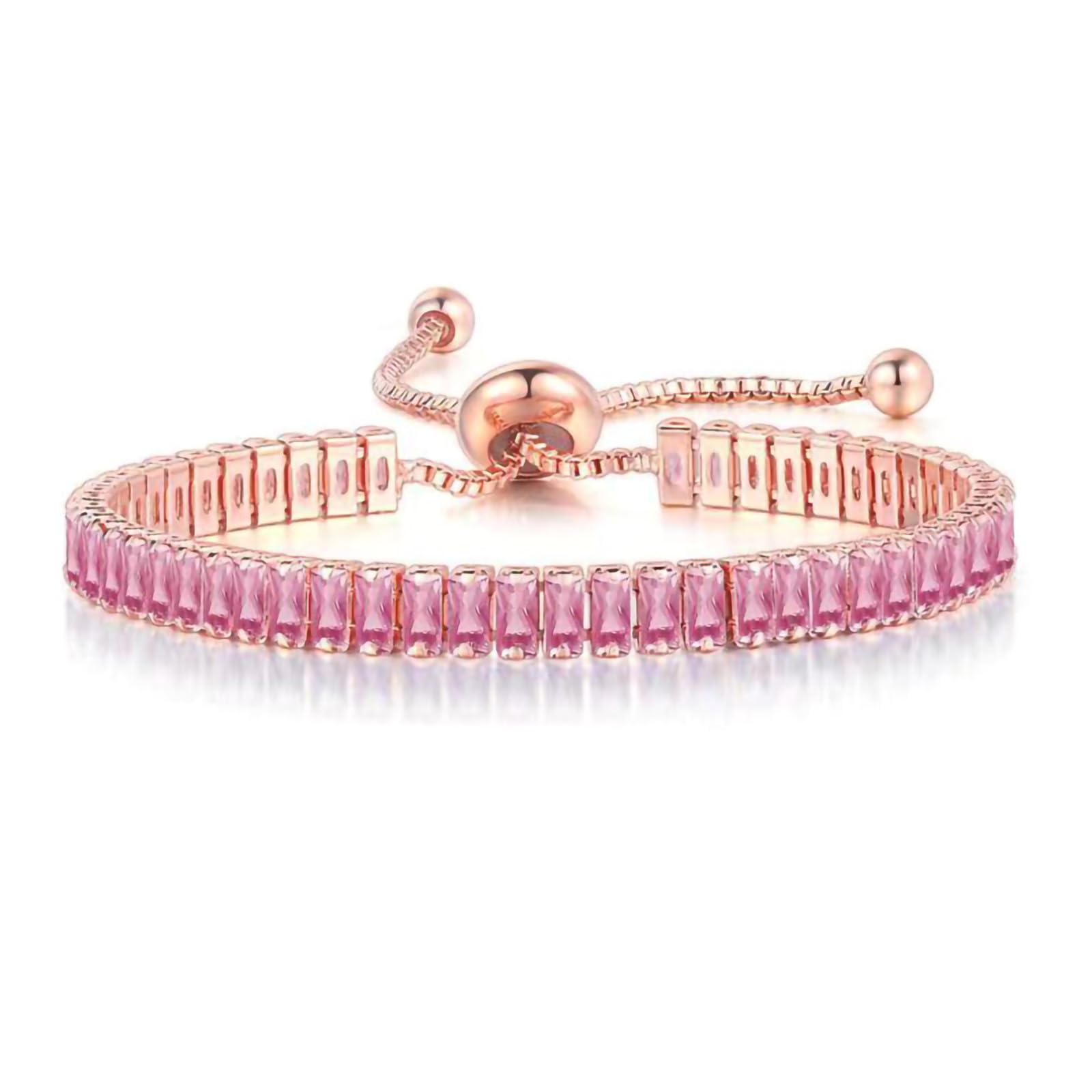 Elegant Tennis Bracelet for Women - Custom Birthstone & Zodiac Slider Bracelet | Trendy Adjustable Jewelry for Birthday, Christmas, Valentine's Day Gifts | Perfect for Daily Wear, Office, Parties & Special Occasions