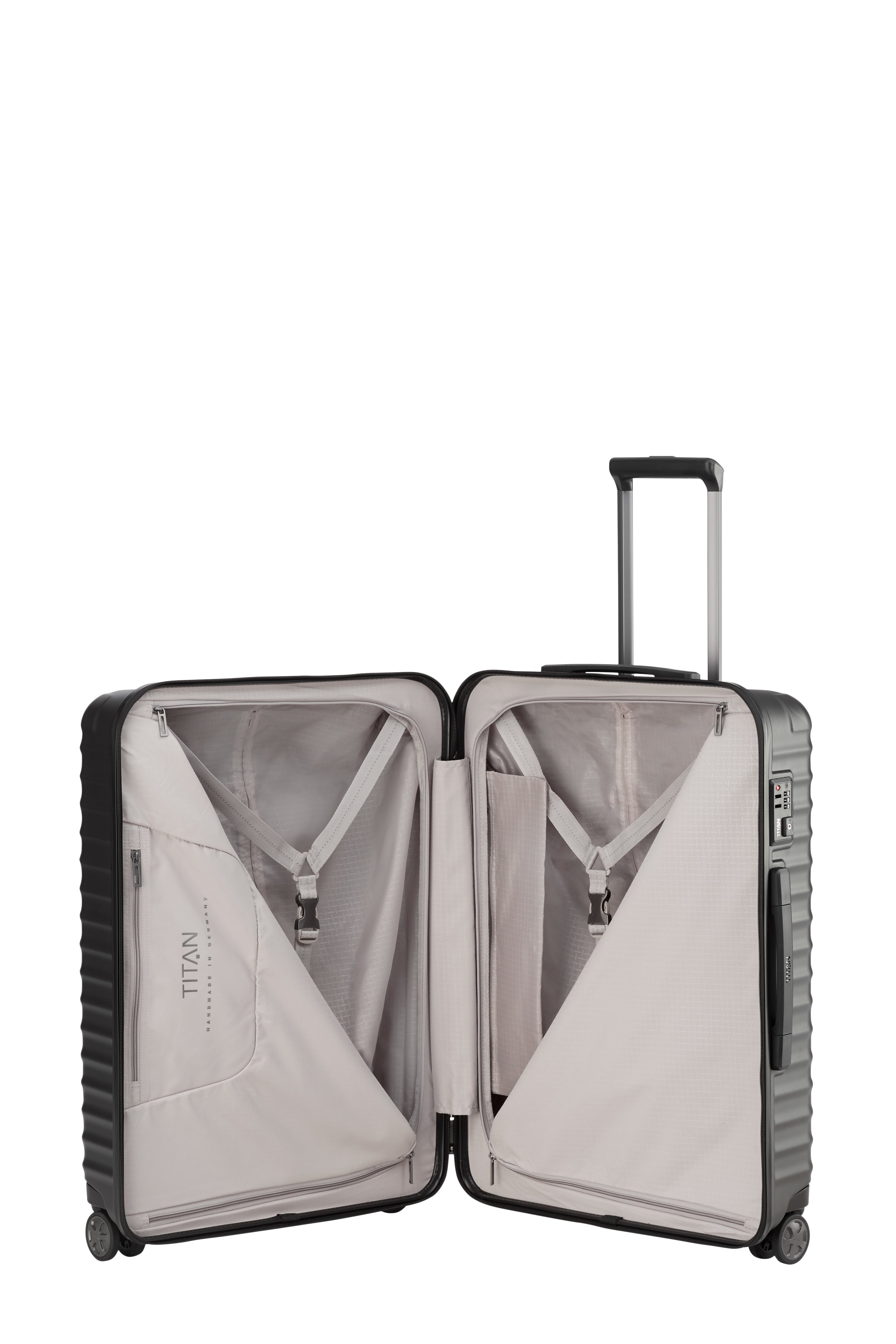 Titan LITRON Trolley Medium Luggage - Lightweight Carry-On Suitcase for Travel, Business Trips & Weekend Getaways | Durable Spinner Wheels & Smooth Rolling Design