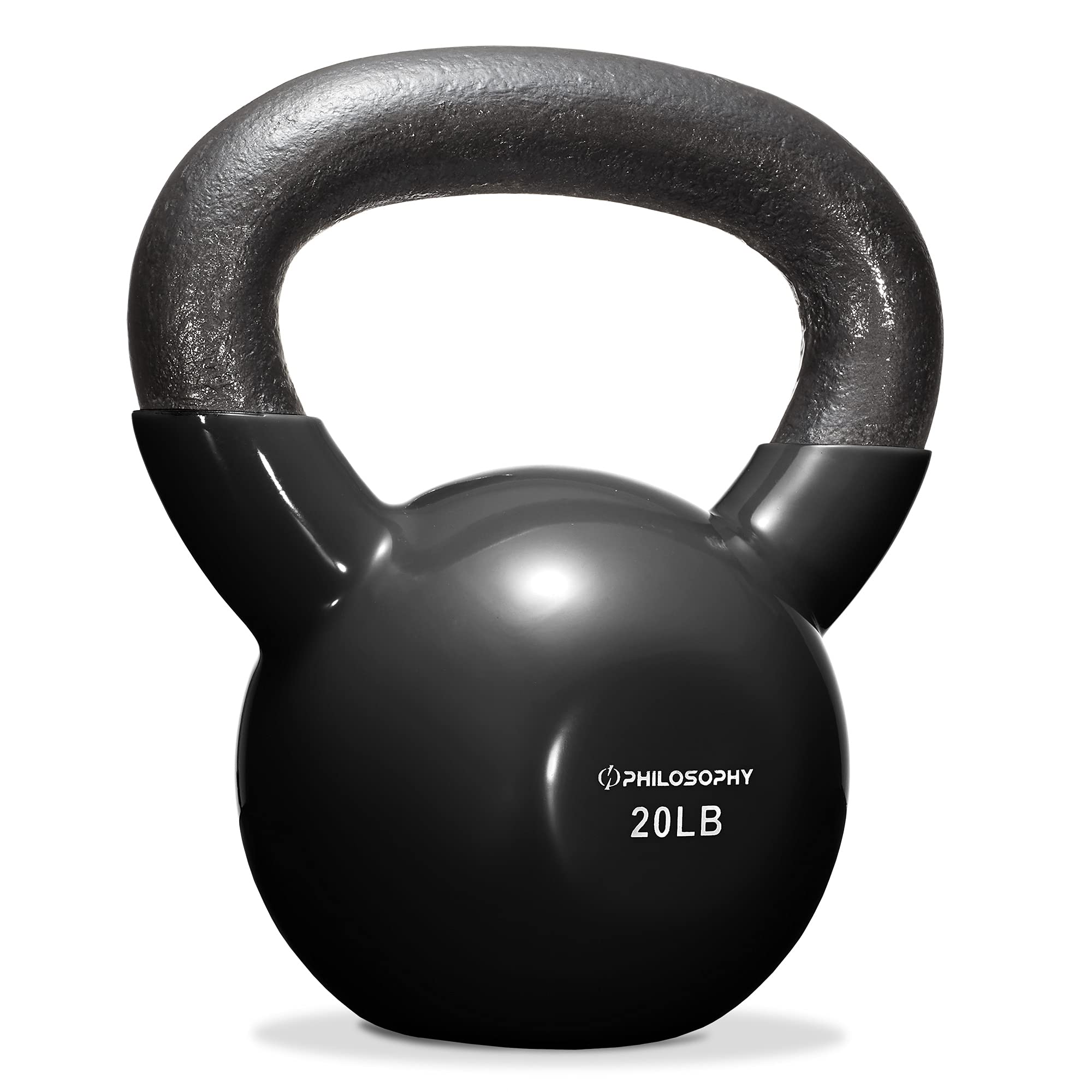 Premium Vinyl Coated Cast Iron Kettlebell Weights for Home Gym & Strength Training - Ideal for CrossFit, HIIT & Functional Fitness Workouts