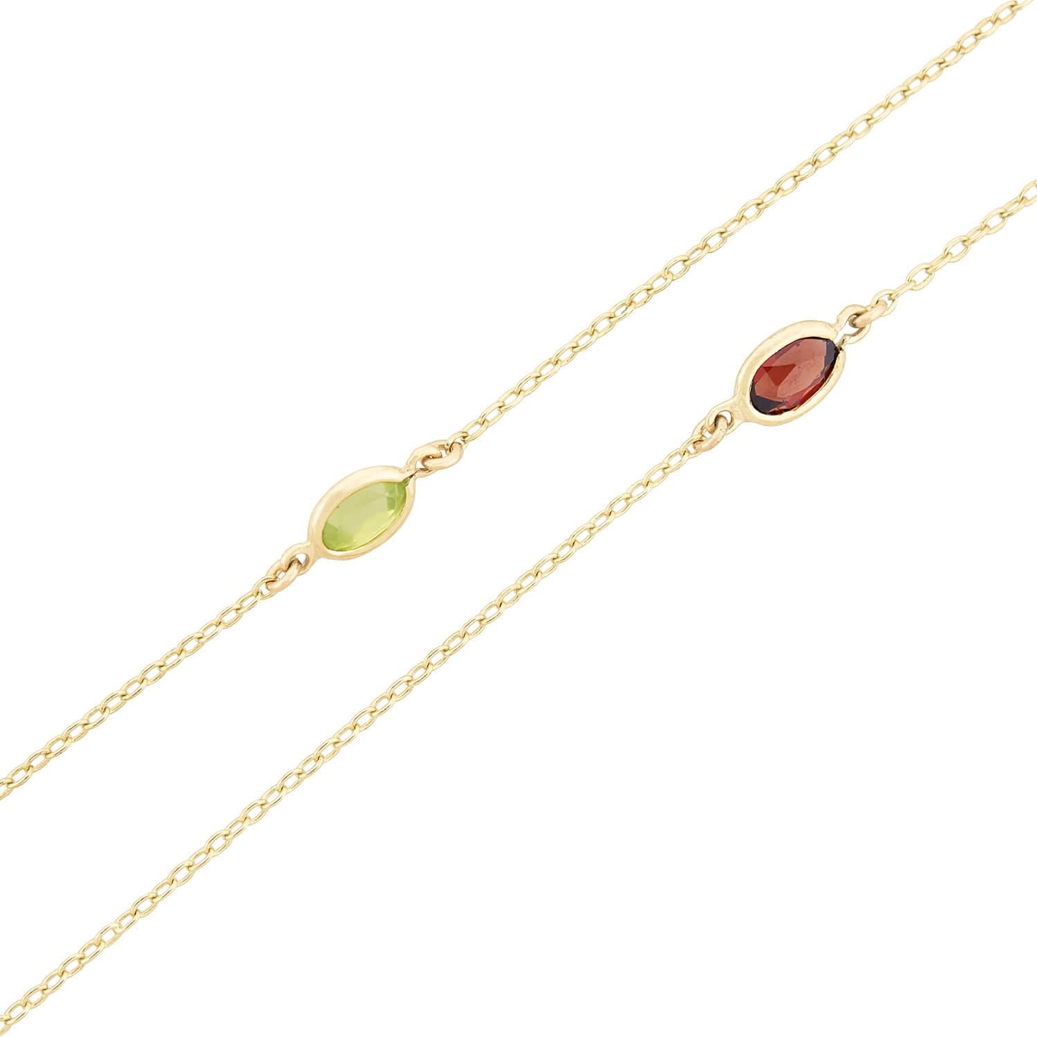 14k Gold Multi-Stone Estate Necklace for Women - Elegant Vintage Jewelry for Parties, Weddings & Special Occasions
