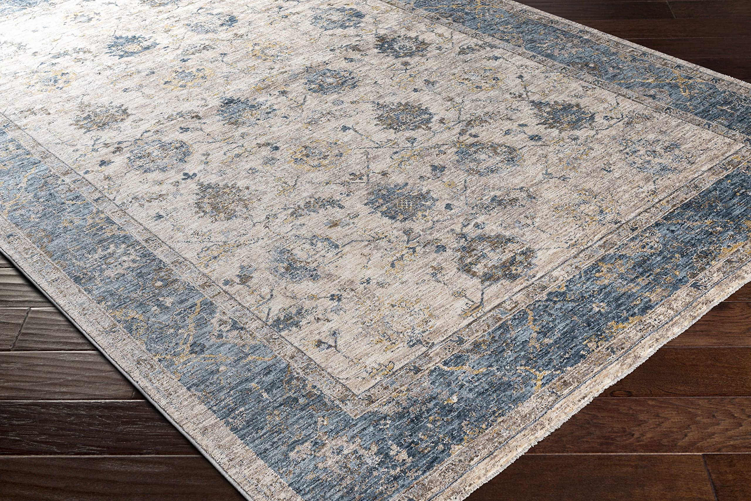 Hauteloom Wilkie Soft Plush Area Rug for Living Room & Bedroom - Gray & Brown 7'10