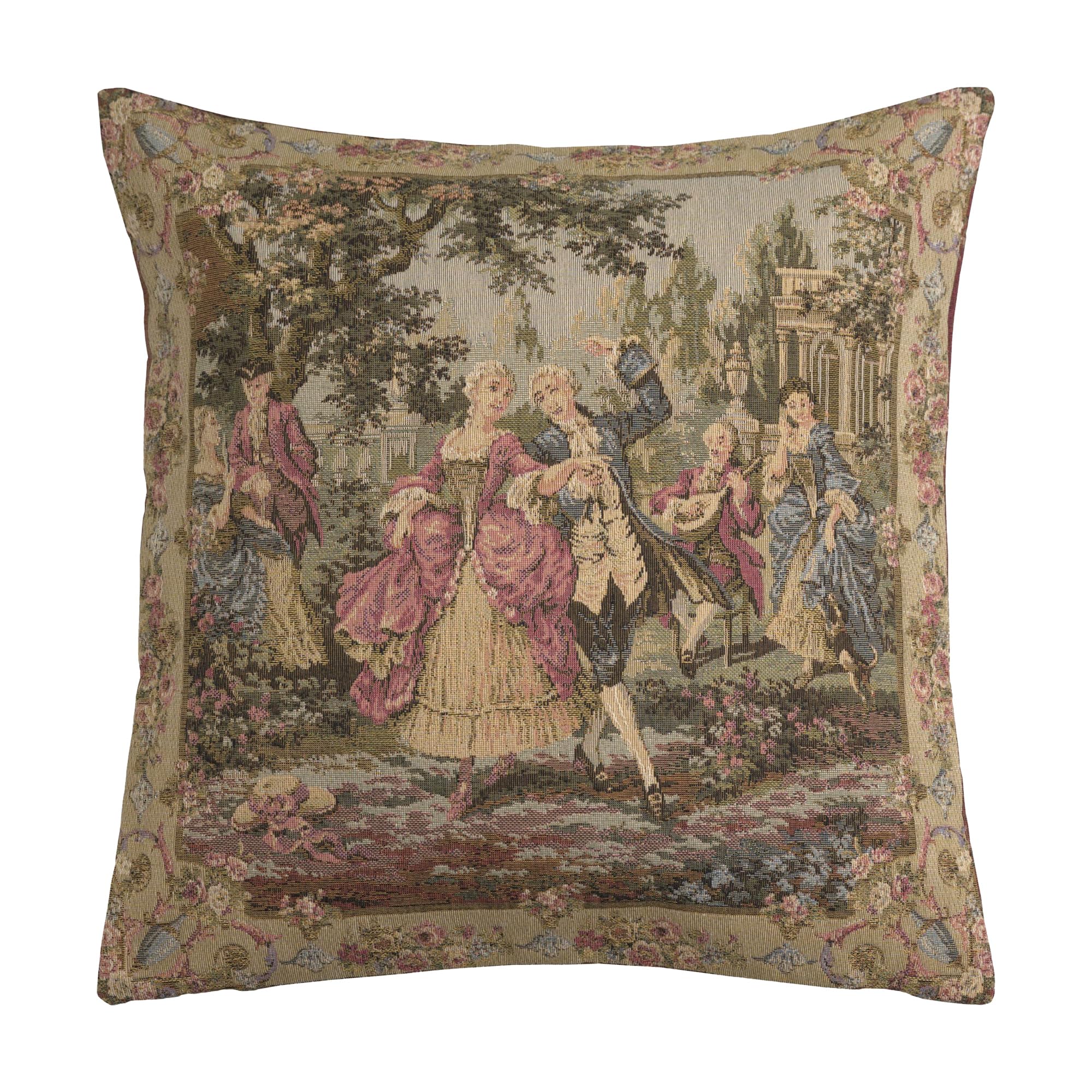18x18 Inch Decorative Pillow Covers for Couch - Soft Cotton Jacquard Woven Tapestry Throw Pillow Covers for Living Room, Bedroom & Garden Decor - Belgian Style Sofa Pillow Covers - Perfect for Home Furnishings, Charlotte Collection (Set of 2) - Ideal for Cozy Living Spaces, Boho Chic Interiors & Outdoor Patio Relaxation