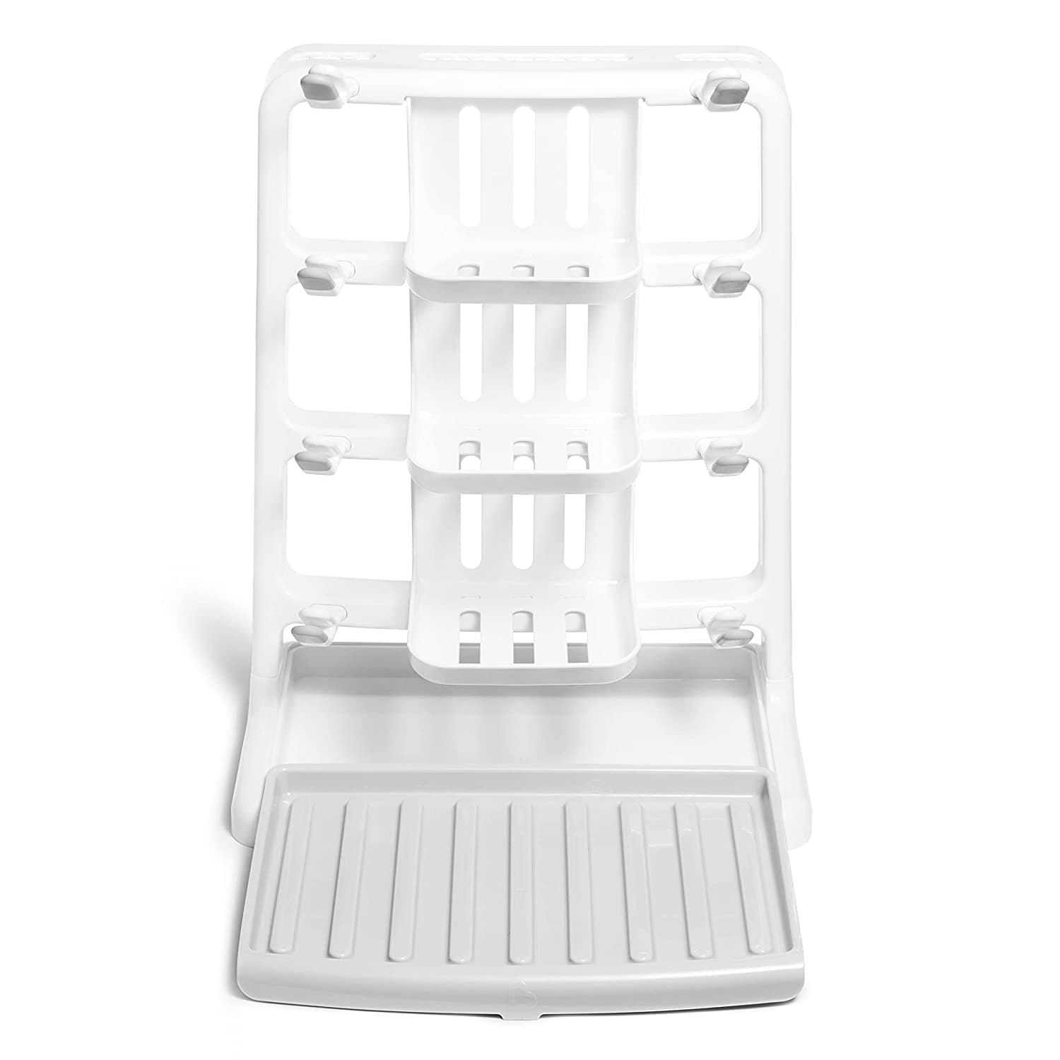 Munchkin Tidy Drying Bottle Rack - Baby Bottle Drying Stand with Drain Tray for Nursery, Kitchen & Travel - BPA-Free Plastic Baby Bottle Organizer for Breastfeeding Essentials