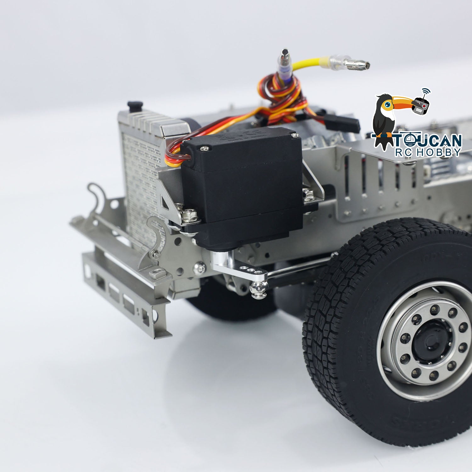 1/14 Scale Metal 8x8 Chassis for 770S JX F1650 Crane RC Trucks & Electric Cars - with Light/Sound System & 3-Speed Transmission - DIY Model Kit for RC Enthusiasts - Perfect for Off-Road Crawling and Heavy-Duty Simulation